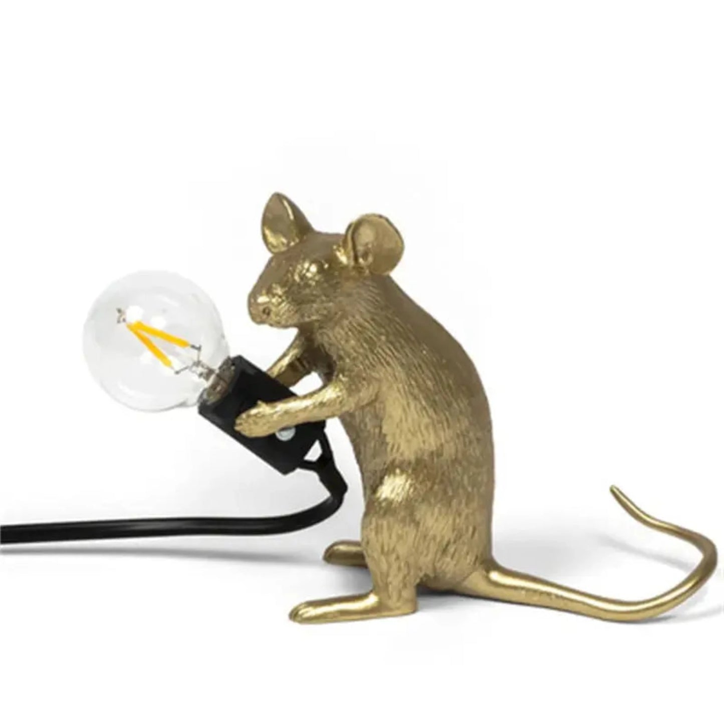 LED Mouse Table Lamp – Whimsical Resin Animal Night Light for Home Decor