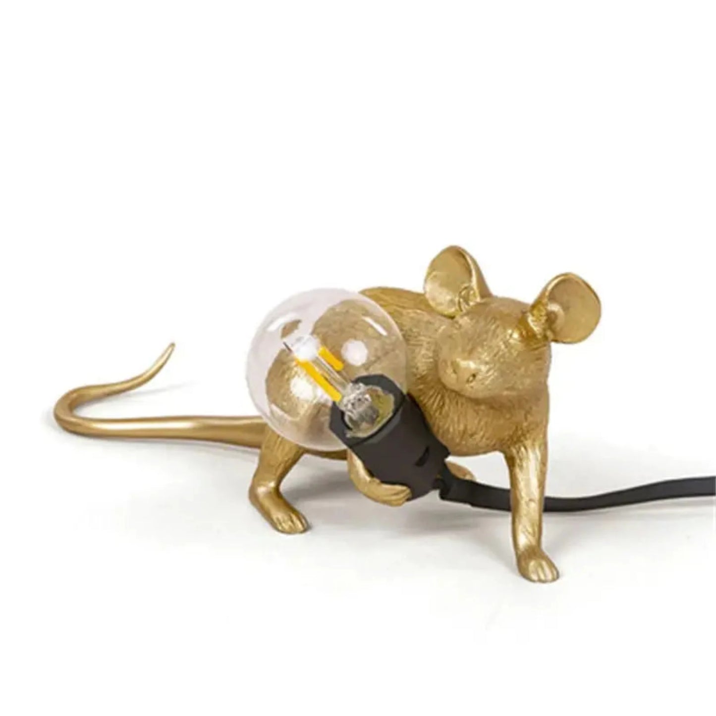LED Mouse Table Lamp – Whimsical Resin Animal Night Light for Home Decor