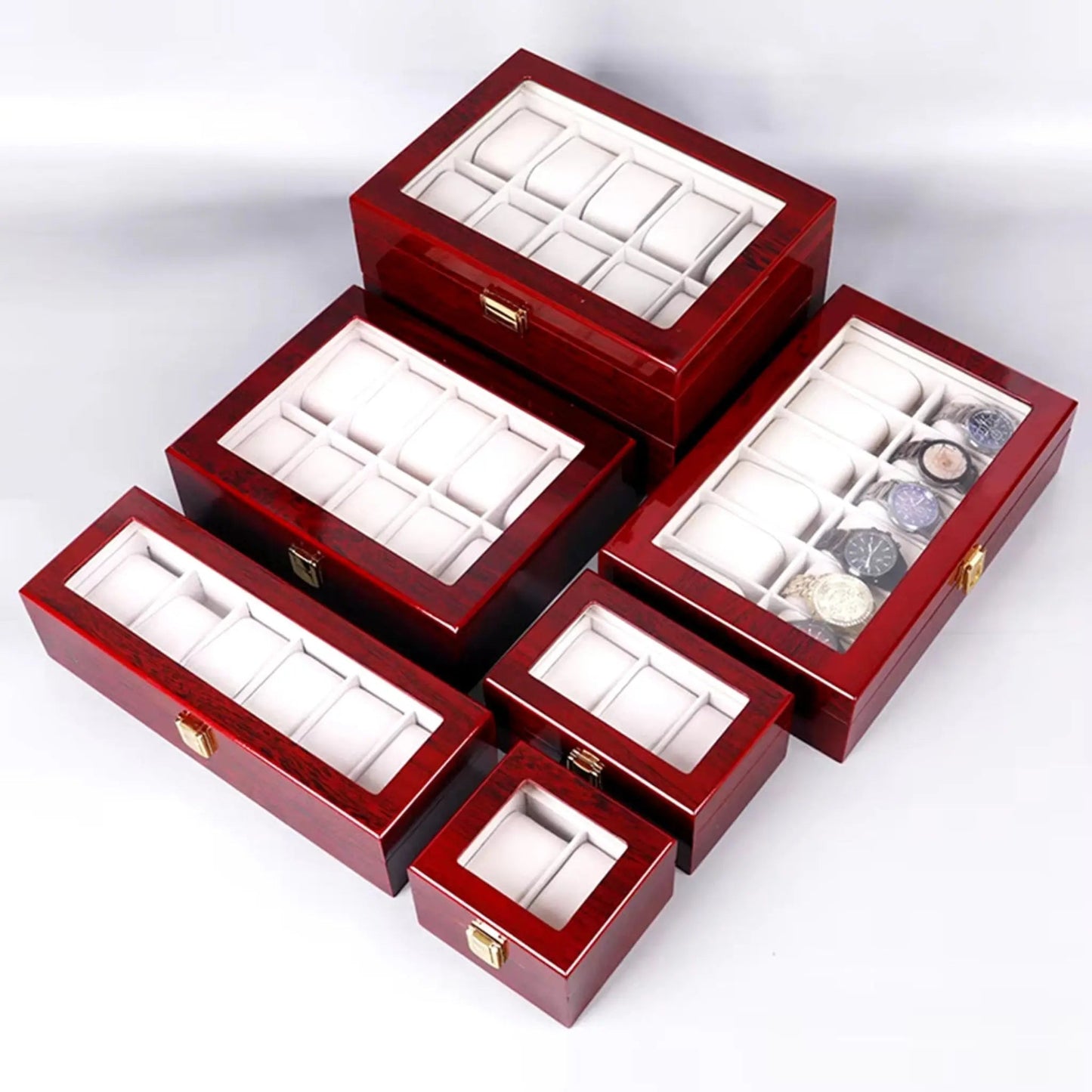 Luxury Watch Box | Wooden Organizer for Watches and Jewelry Display