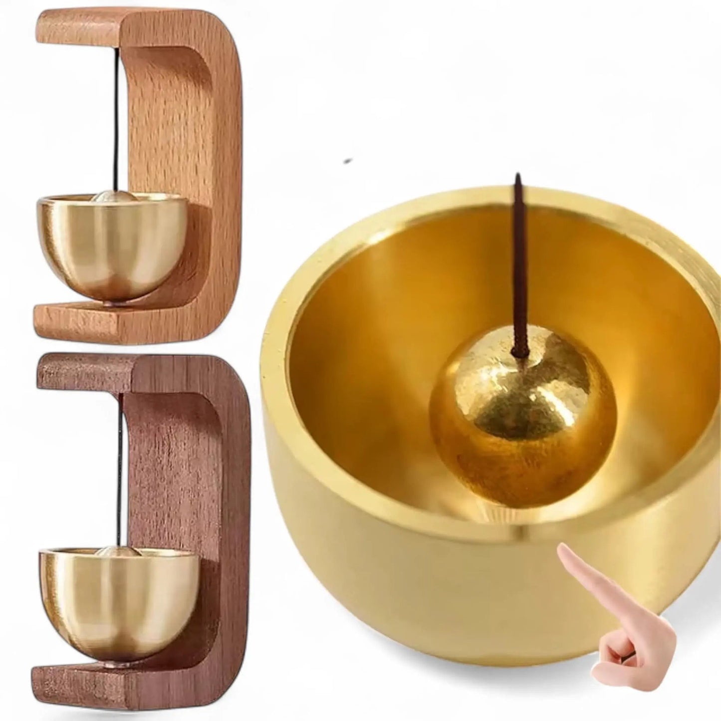 Magnetic Wooden Doorbell Chime – Beech & Copper Entry Bell Geniogoods
