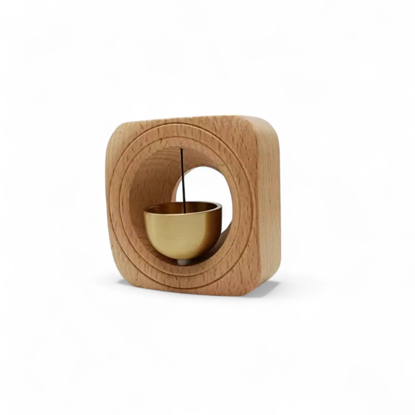 Magnetic Wooden Doorbell Chime – Beech & Copper Entry Bell Geniogoods