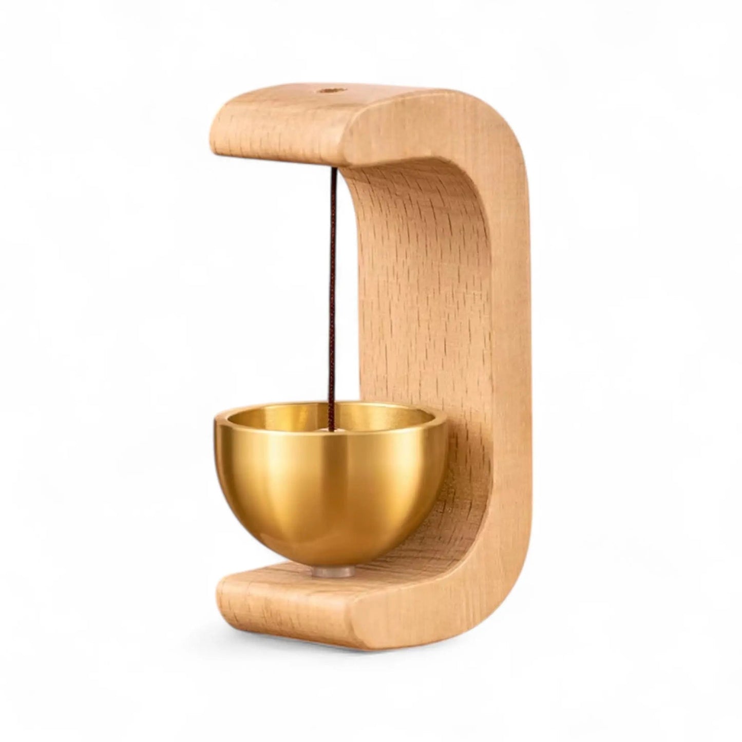 Magnetic Wooden Doorbell Chime – Beech & Copper Entry Bell Geniogoods