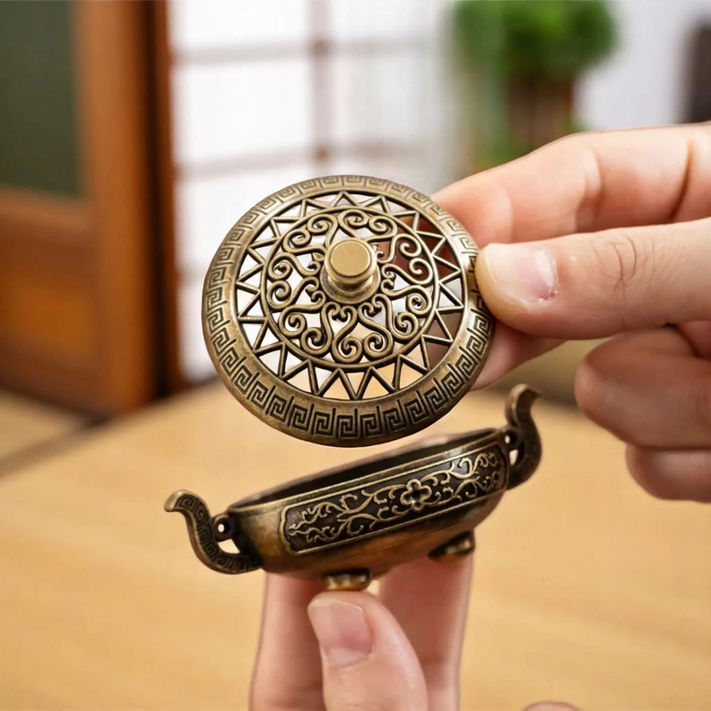 Mini Incense Burner with Hollow Design – Three-Legged Zen Home Decor Geniogoods