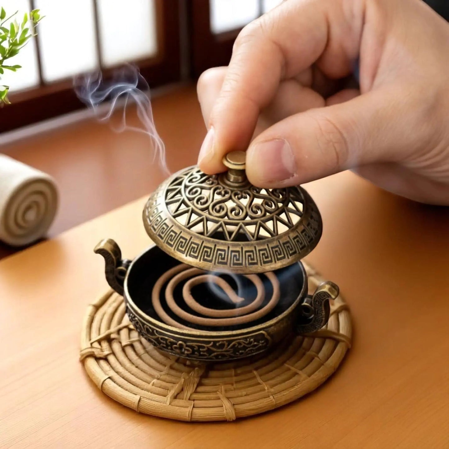 Mini Incense Burner with Hollow Design – Three-Legged Zen Home Decor Geniogoods