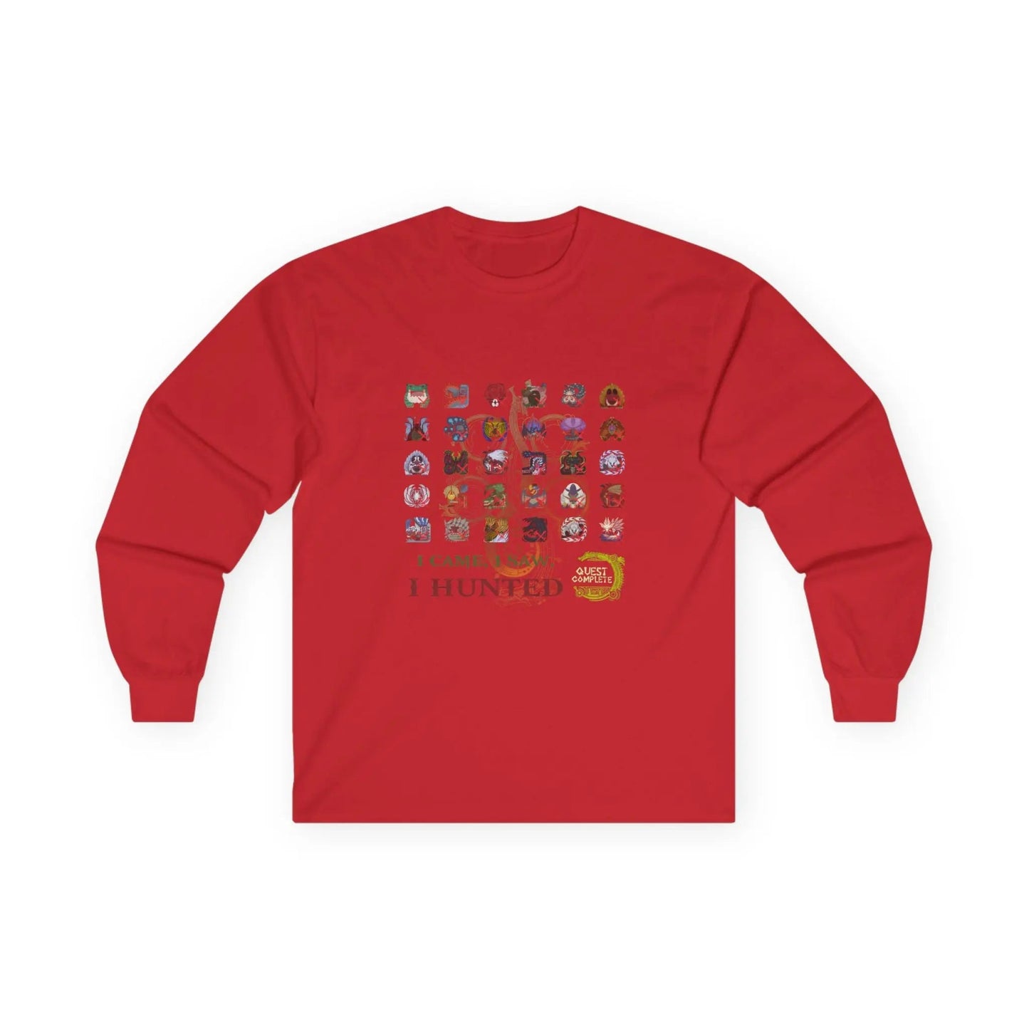 Monster Hunter Wilds Long Sleeve Shirt – Front & Back Design for Gamers Geniogoods