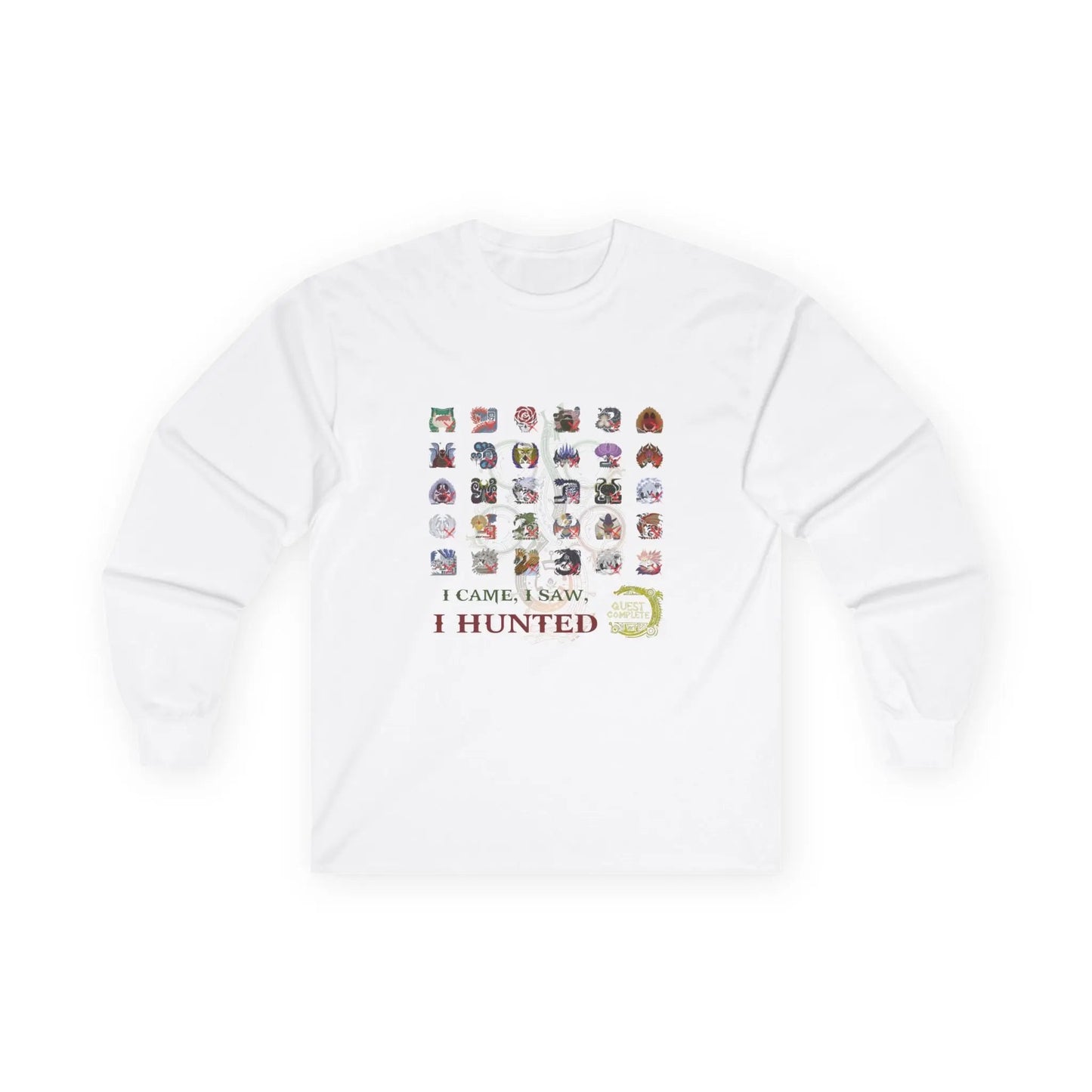 Monster Hunter Wilds Long Sleeve Shirt – Unisex Tee with Hunting Record Design Geniogoods