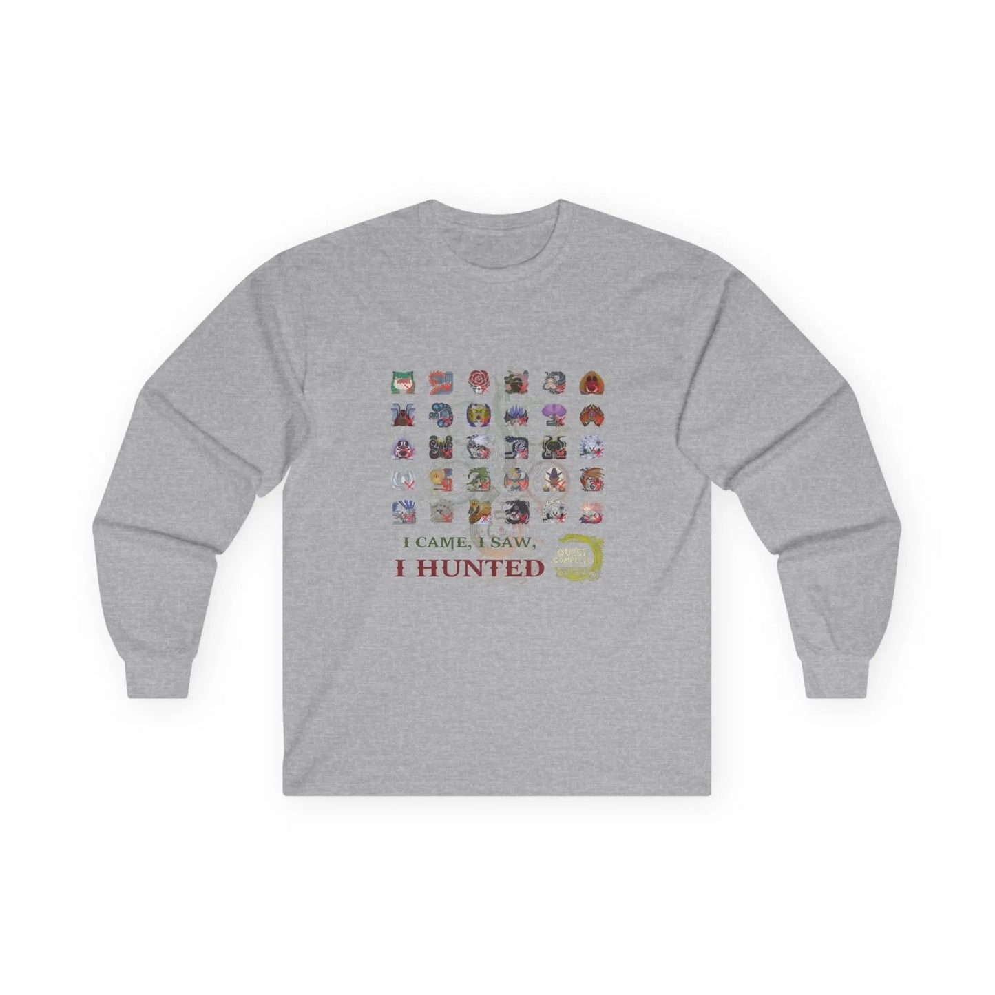 Monster Hunter Wilds Long Sleeve Shirt – Unisex Tee with Hunting Record Design Geniogoods