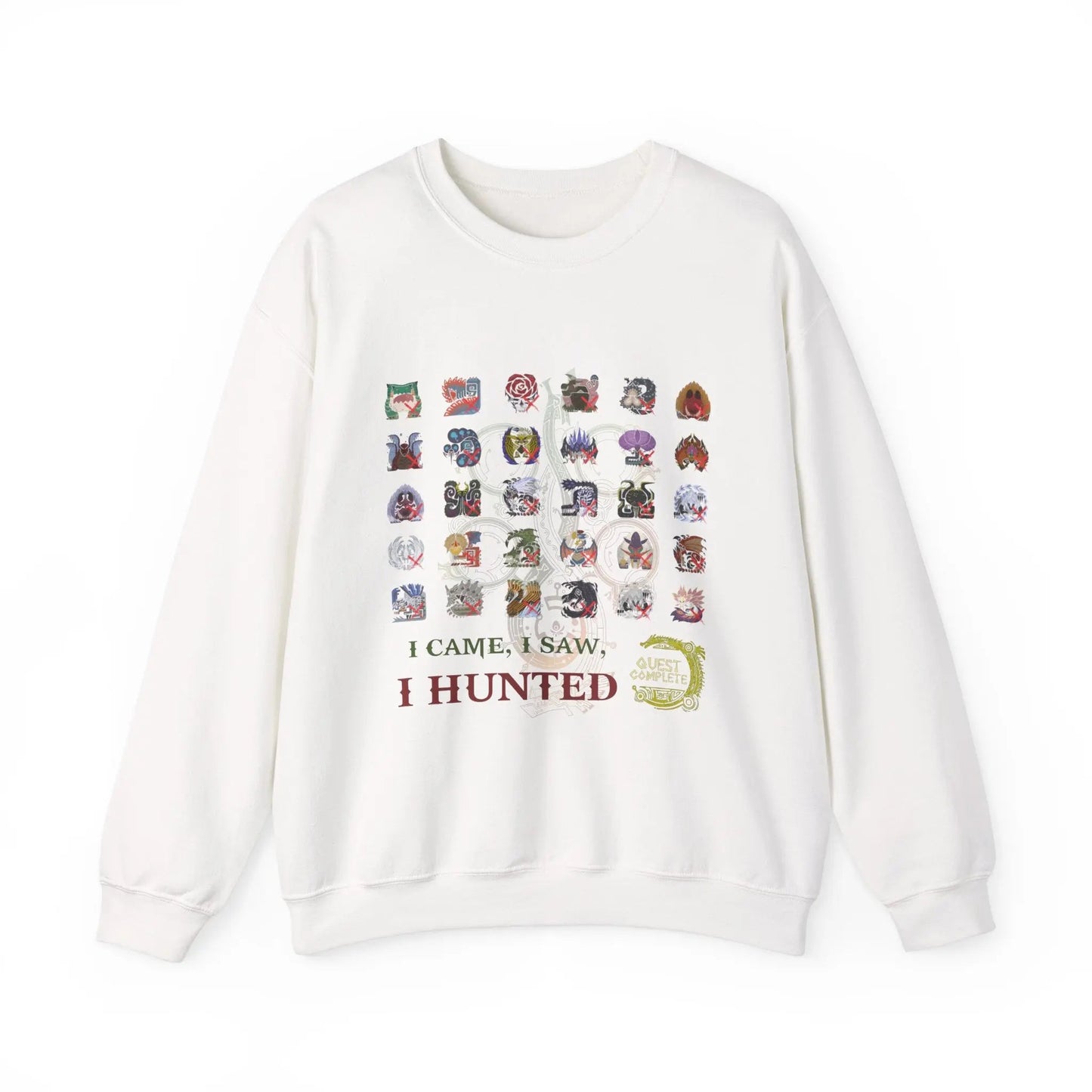 Monster Hunter Wilds Sweatshirt – Unisex Gamer Crewneck with Front & Back Print Geniogoods