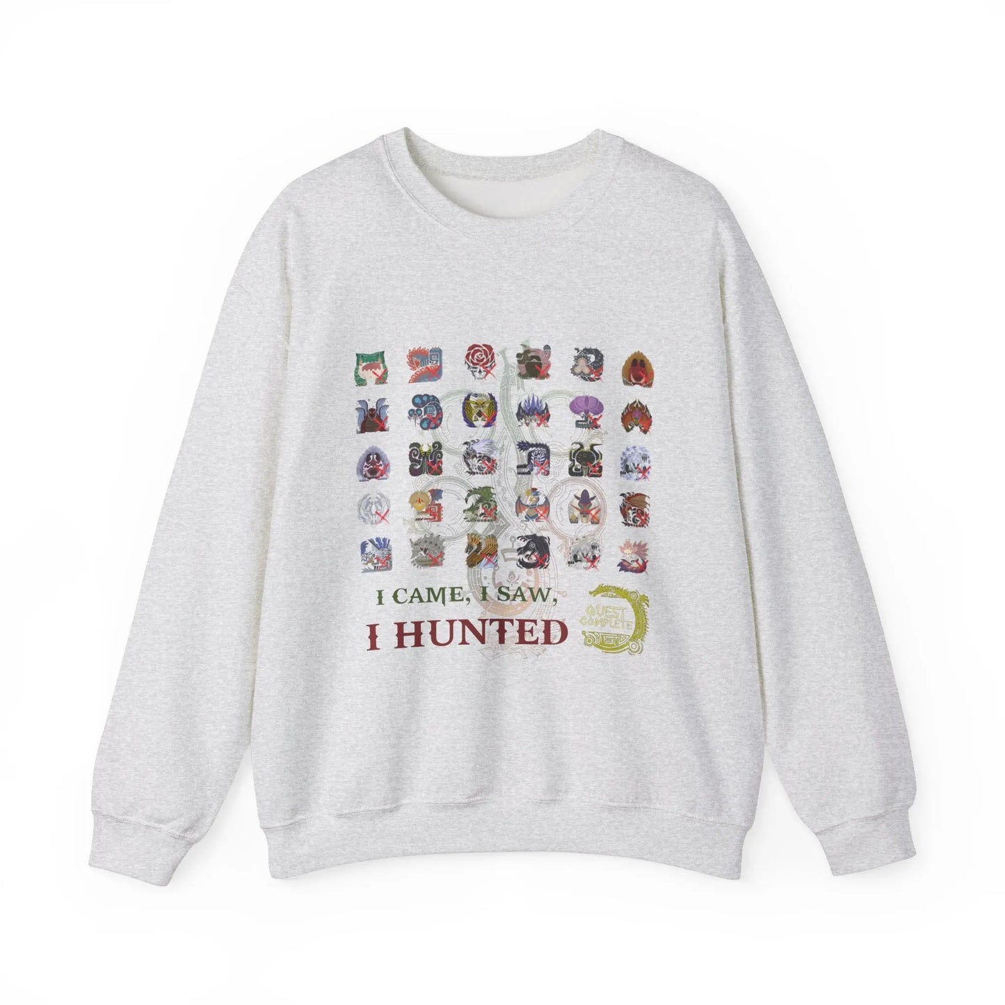 Monster Hunter Wilds Sweatshirt – Unisex Gamer Crewneck with Front & Back Print Geniogoods