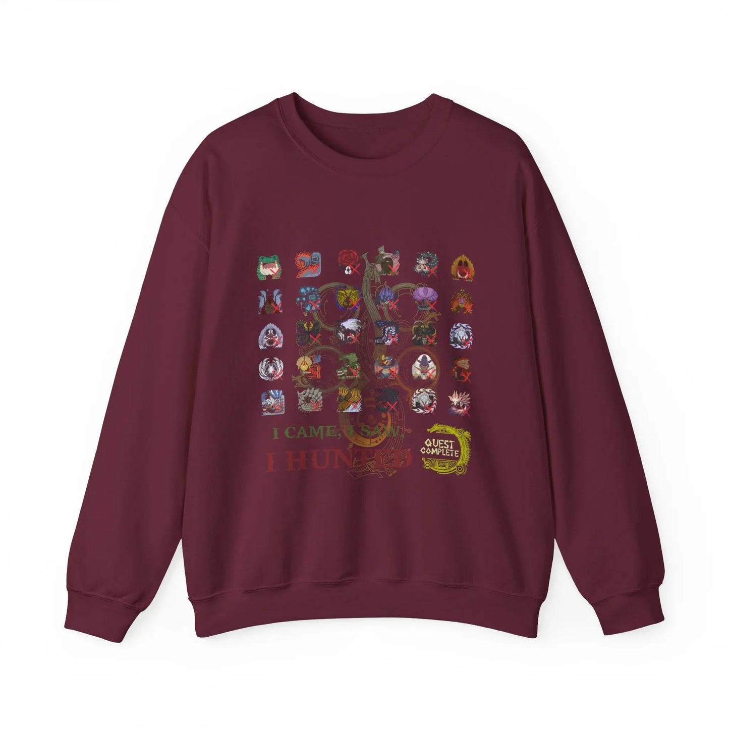 Monster Hunter Wilds Sweatshirt – Unisex Gamer Crewneck with Front & Back Print Geniogoods