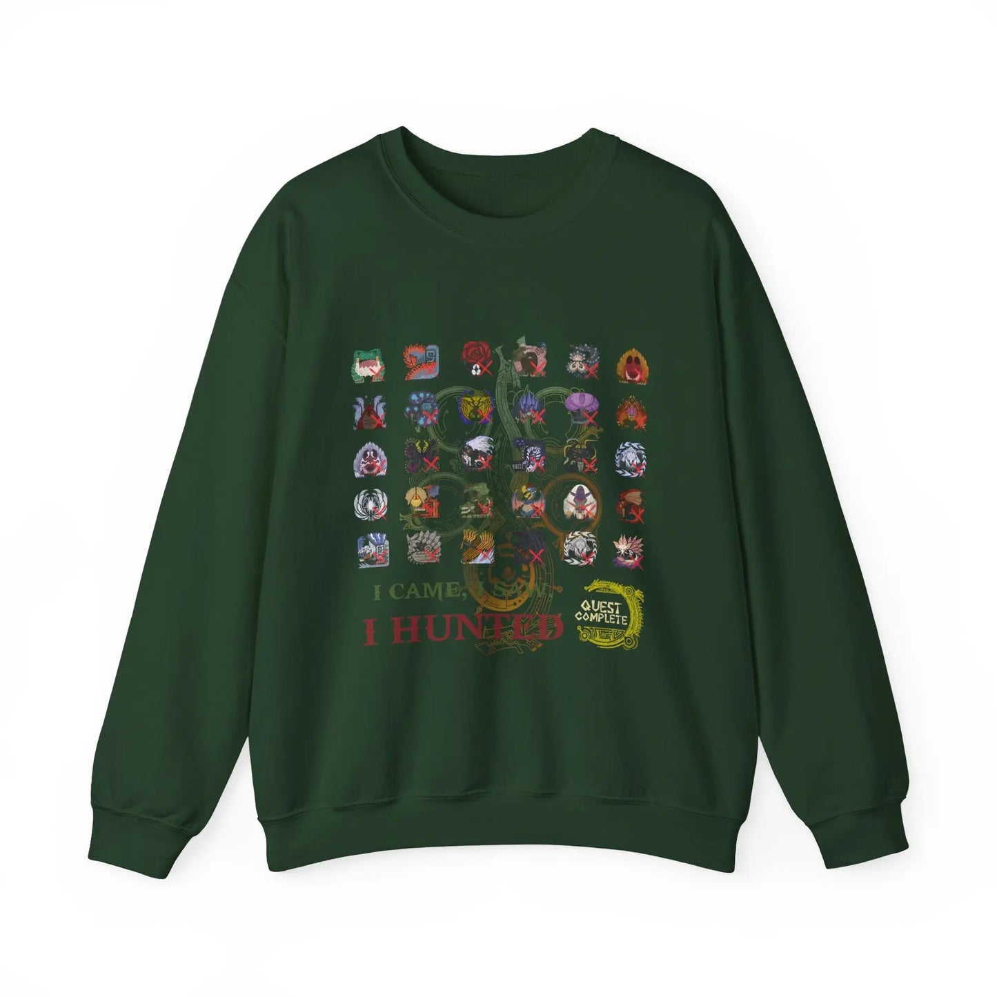 Monster Hunter Wilds Sweatshirt – Unisex Gamer Crewneck with Front & Back Print Geniogoods