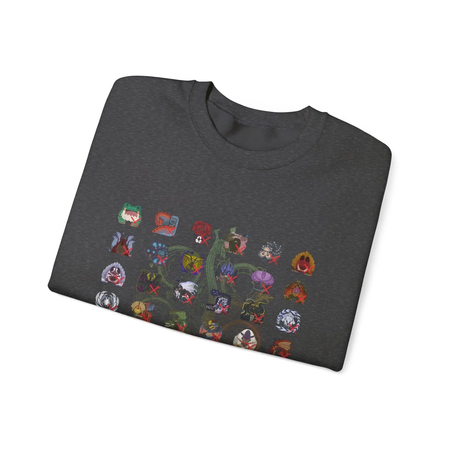 Monster Hunter Wilds Sweatshirt – Unisex Gamer Crewneck with Front & Back Print Geniogoods
