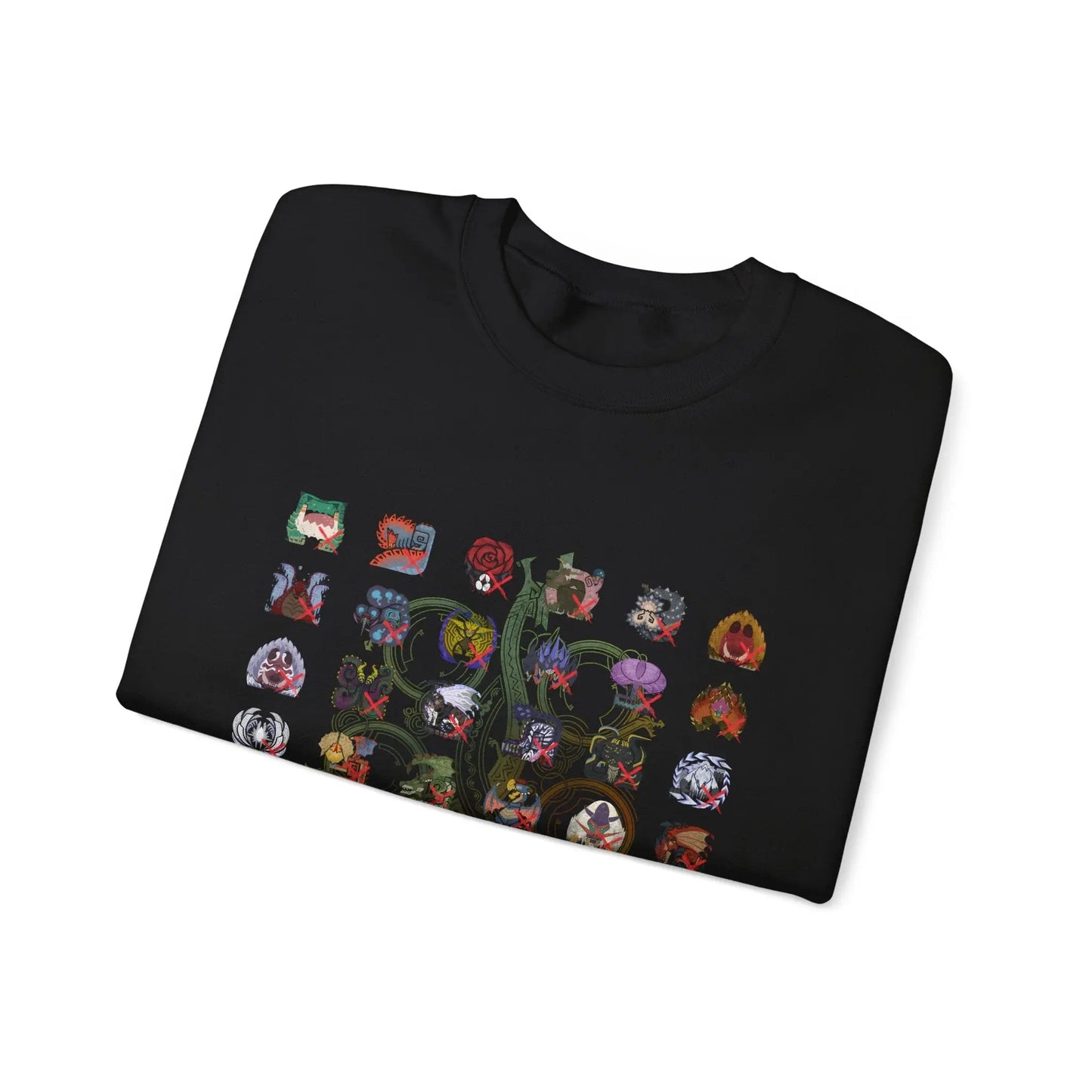 Monster Hunter Wilds Sweatshirt – Unisex Gaming Crewneck with Hunting Record Geniogoods