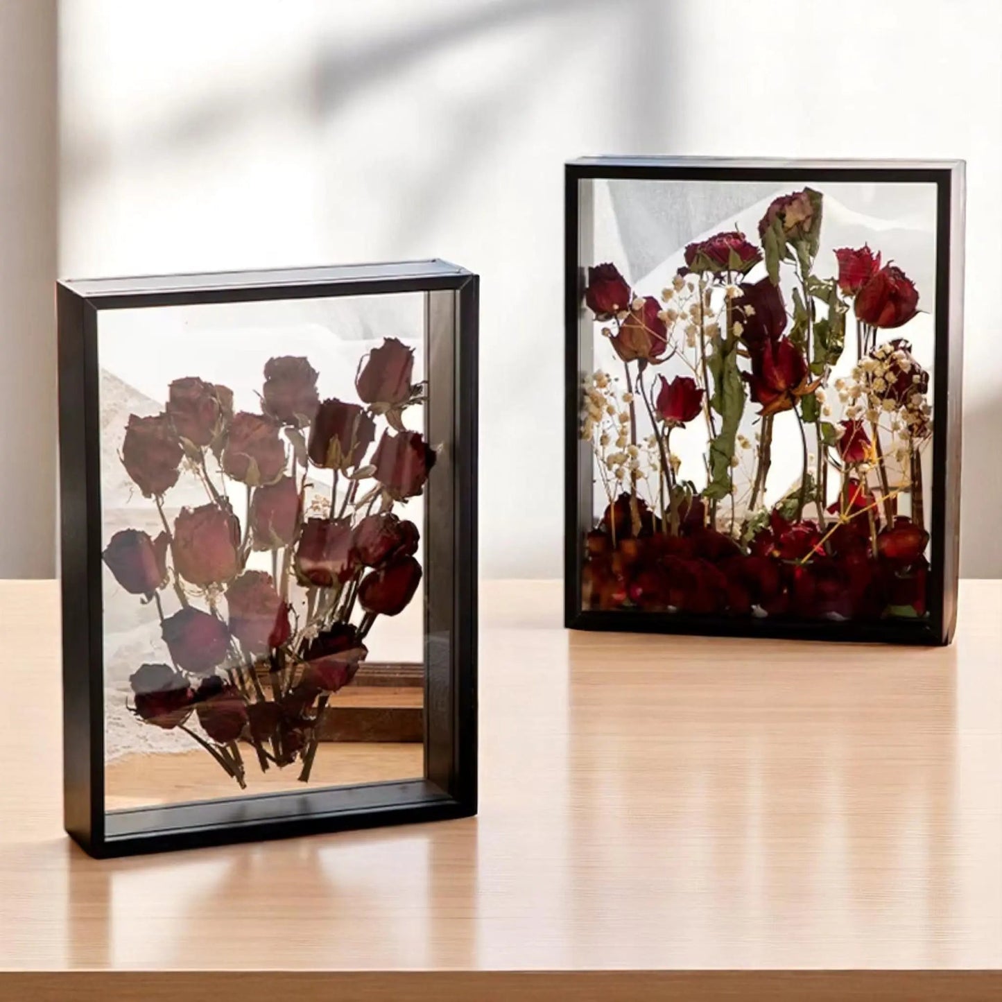 Shadow Box Frame for Dried Flowers – Deep Acrylic Display Case Geniogoods