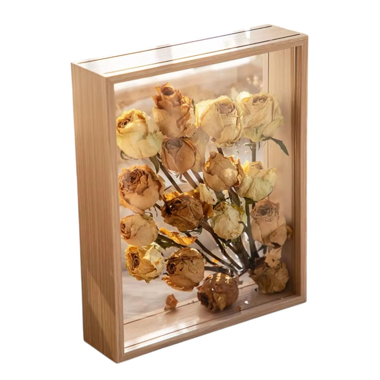 Shadow Box Frame for Dried Flowers – Deep Acrylic Display Case Geniogoods