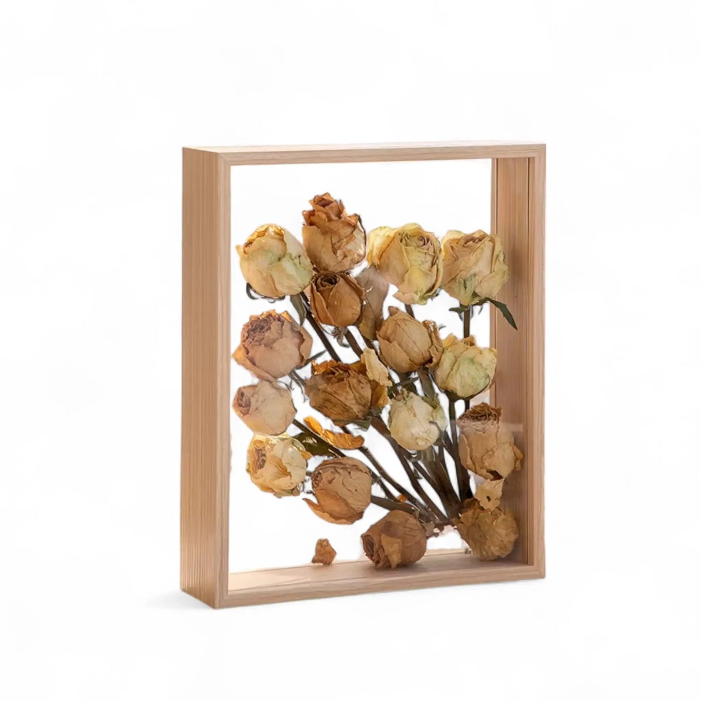 Shadow Box Frame for Dried Flowers – Deep Acrylic Display Case Geniogoods