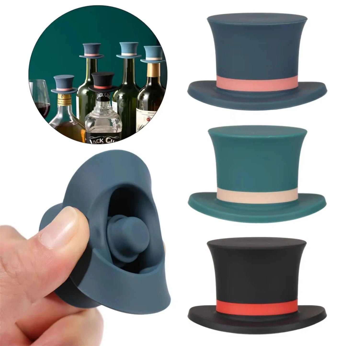 Silicone Wine Bottle Stopper – Airtight Sealer for Champagne & Beer Geniogoods