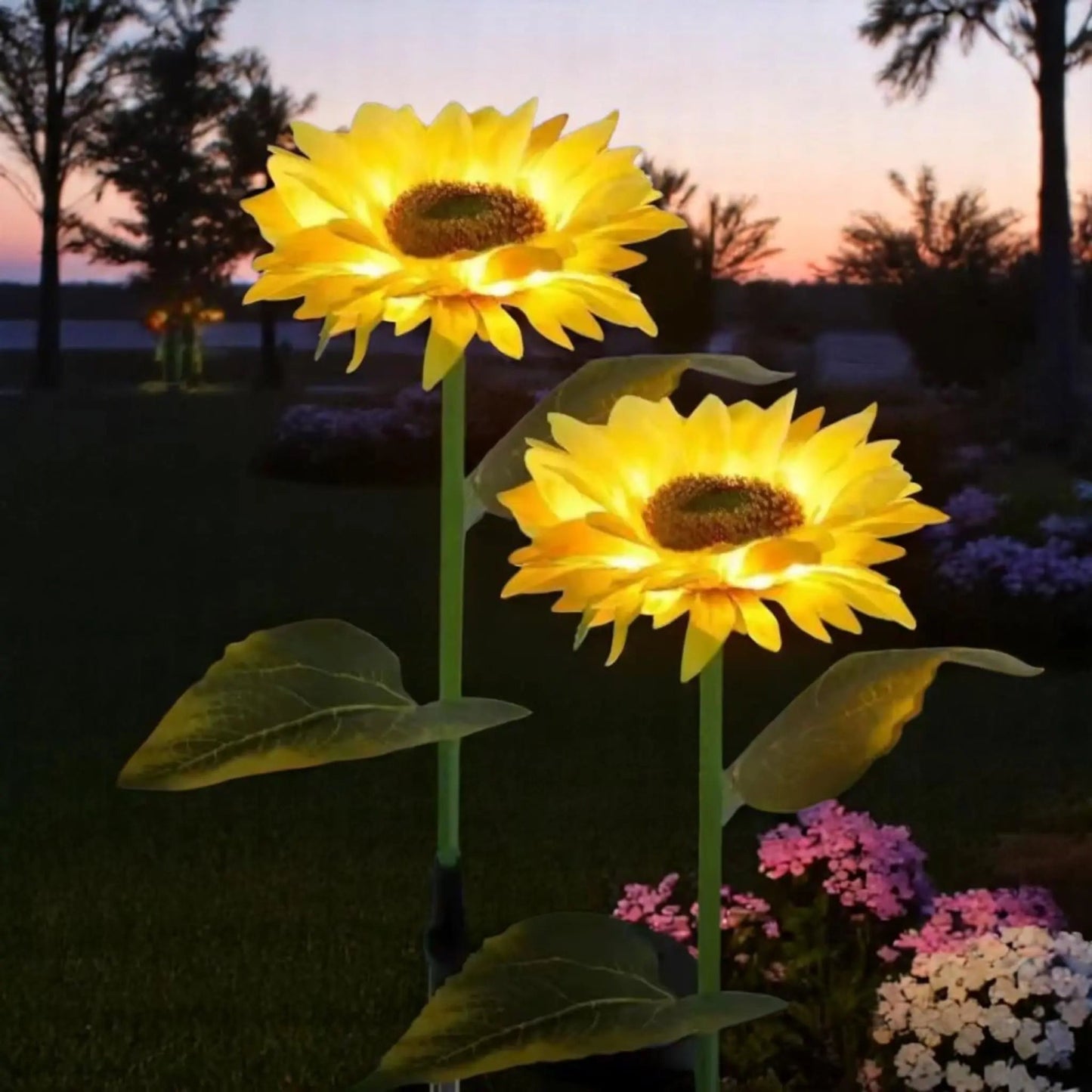 Solar Sunflower Lights Outdoor – Waterproof LED Garden Stakes Geniogoods