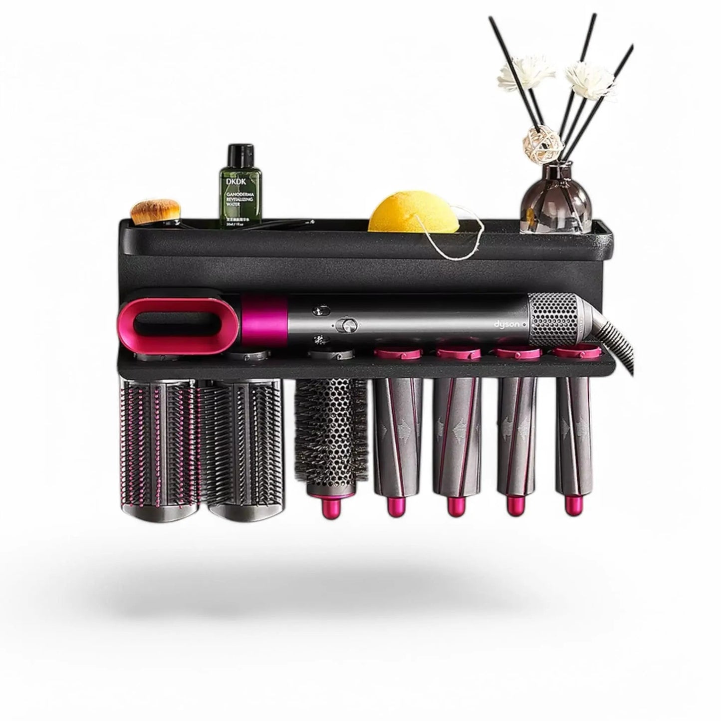 Wall-Mounted Hair Dryer Holder – Organizer for Curler & Attachments Geniogoods