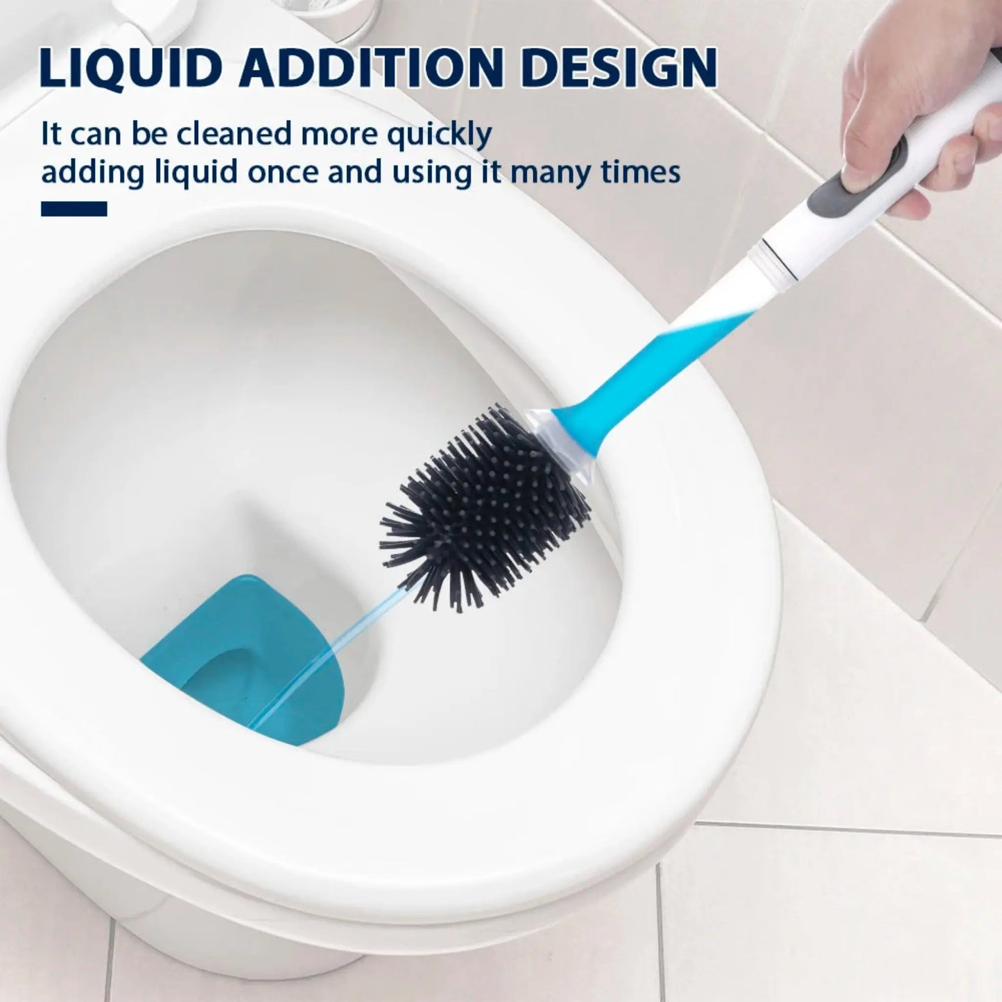 Water Spray Silicone Toilet Brush | Wall-Mounted & Hygienic