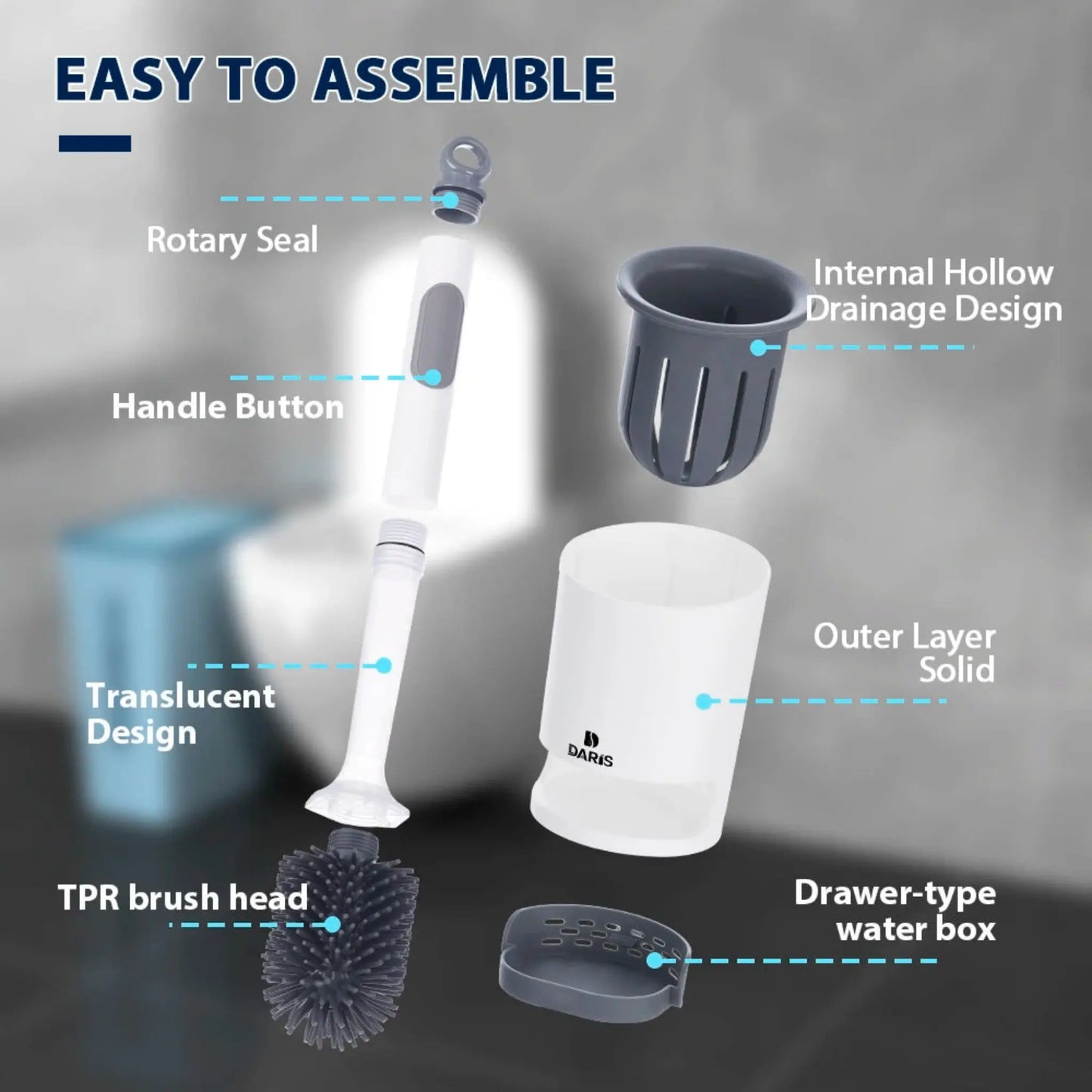 Water Spray Silicone Toilet Brush | Wall-Mounted & Hygienic