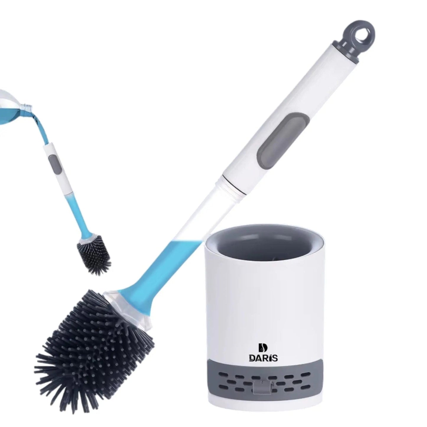 Water Spray Silicone Toilet Brush | Wall-Mounted & Hygienic