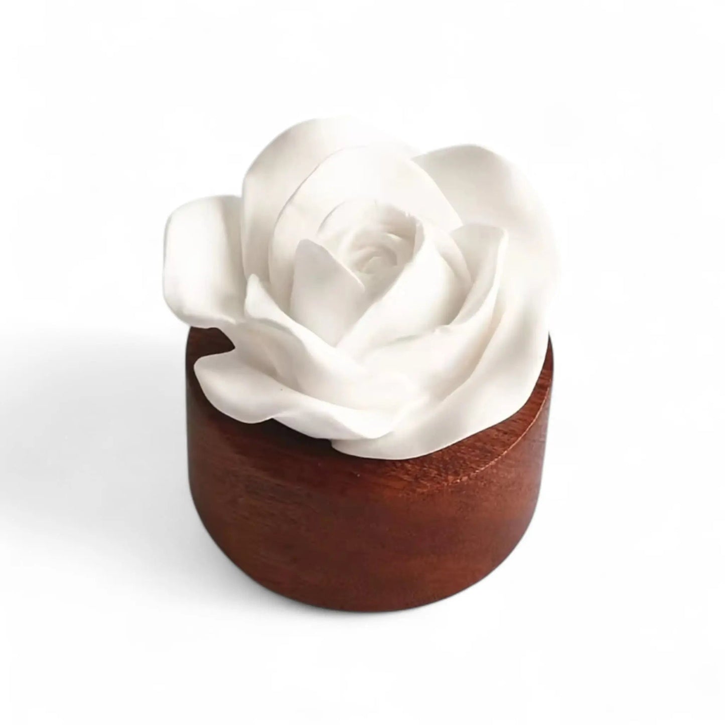 White Gypsum Rose Diffuser – Elegant DIY Scent Stone for Car & Home Meta Description Geniogoods
