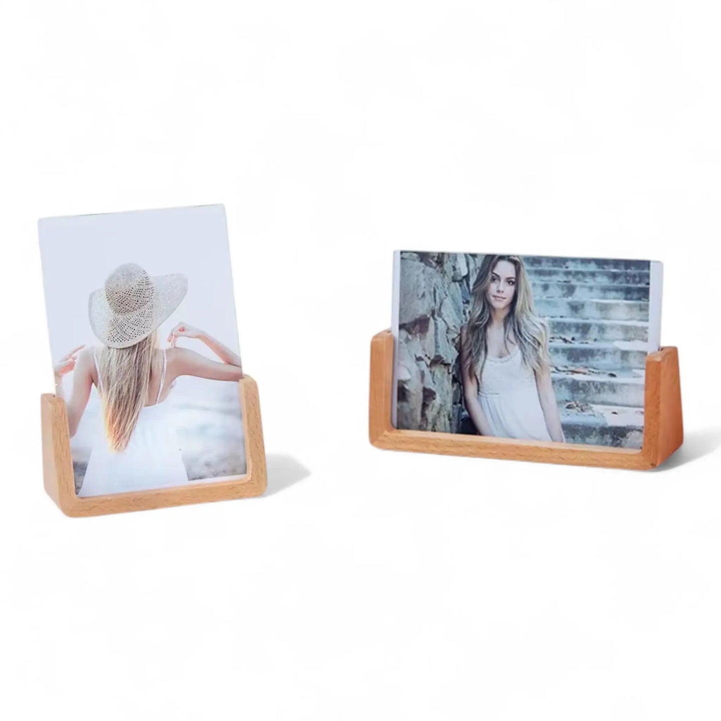Wooden Acrylic Photo Frame – Minimalist Desktop Picture Holder Geniogoods