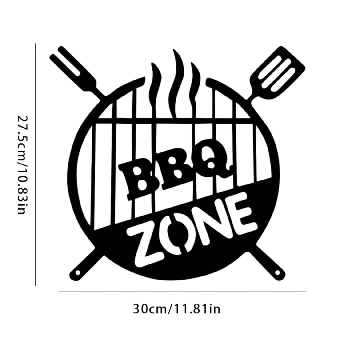 BBQ Zone Metal Sign – Outdoor Grill & Patio Wall Decor
