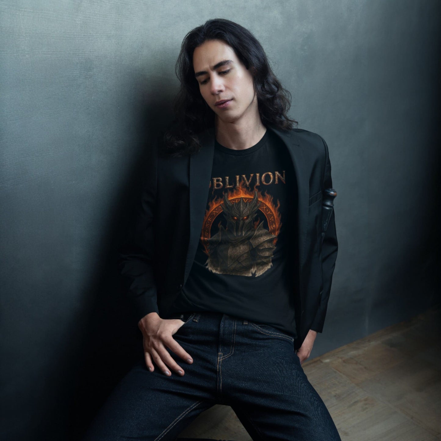 Camiseta de armadura daédrica de Oblivion: homenaje a la Llama Oscura