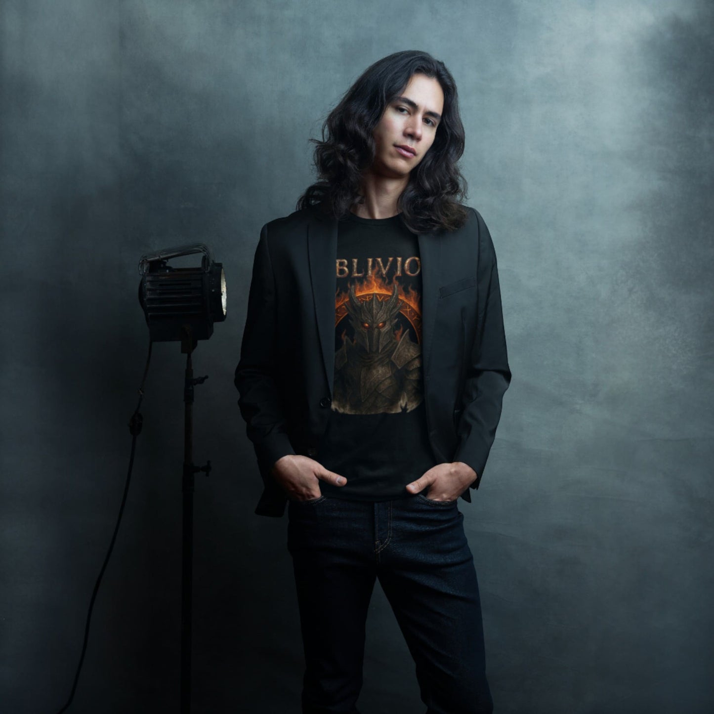 Camiseta de armadura daédrica de Oblivion: homenaje a la Llama Oscura