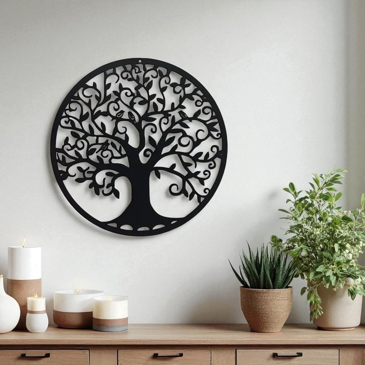 Tree of Life Metal Wall Art – Family Tree Hanging Décor