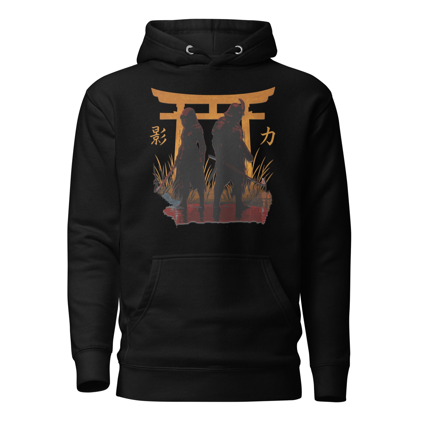 Shadow Balance Hoodie – Samurai x Assassin | AC Shadows – fan-made gamer merch by GenioGoods