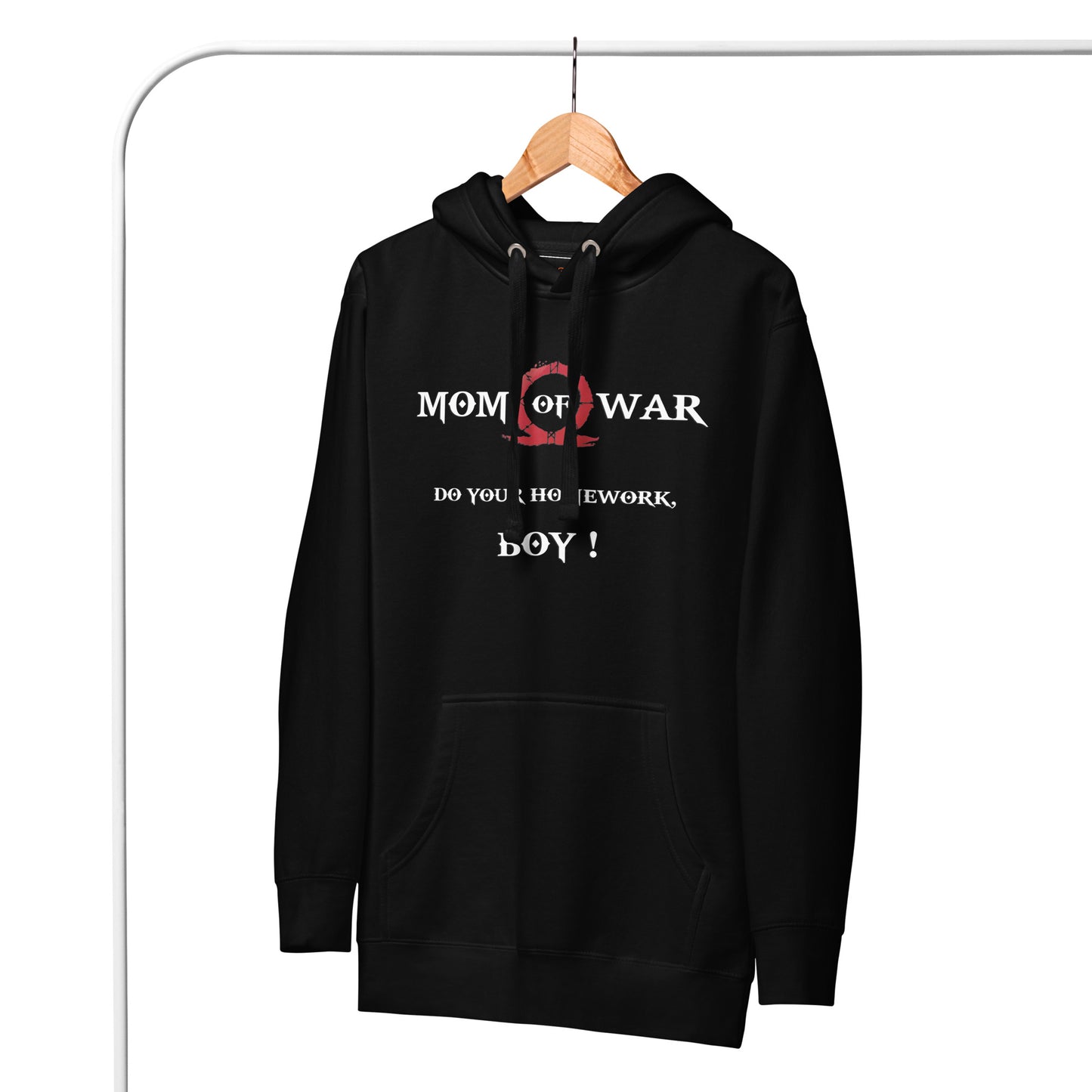 Mom of War Hoodie – Gamer Parody for Legendary Moms – fan-made gamer merch by GenioGoods