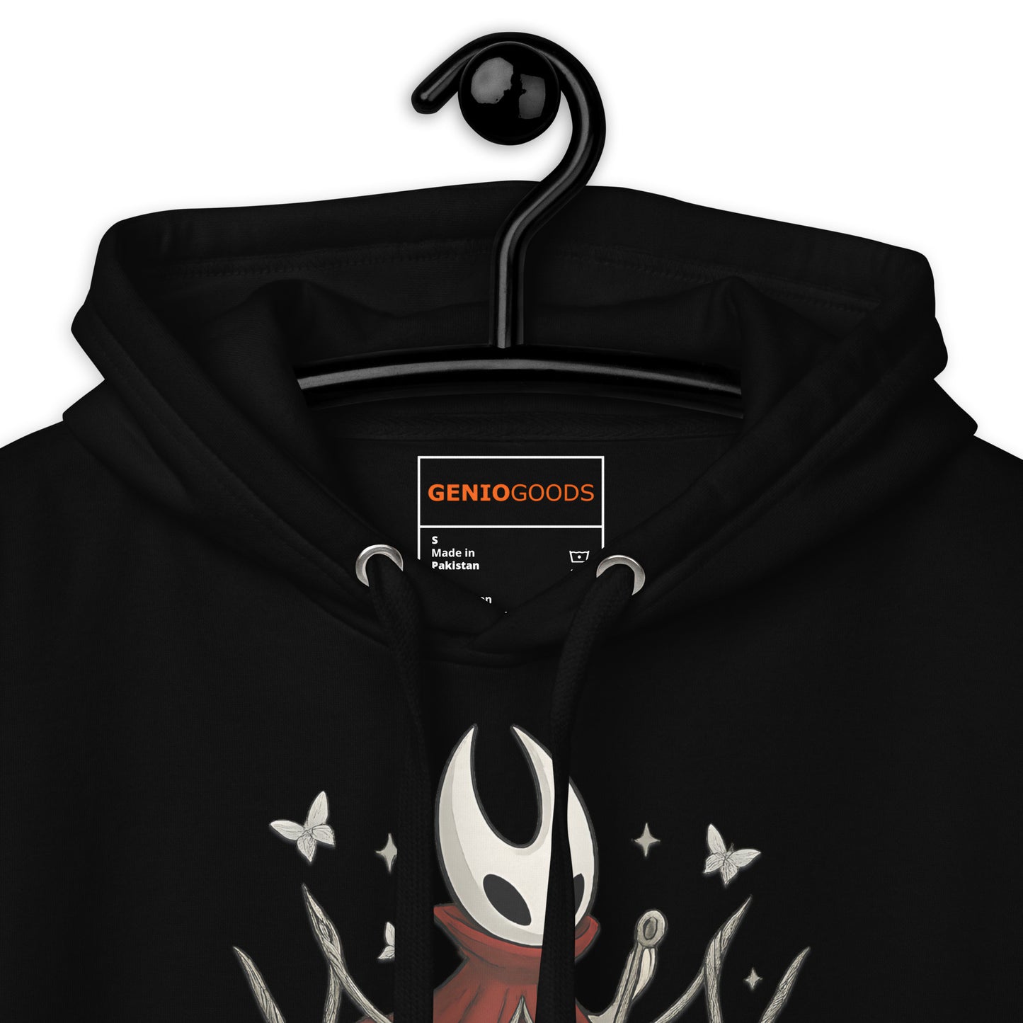 Crowned by Song Hoodie – Silksong Hornet Fan Art Tribute – fan-made gamer merch by GenioGoods
