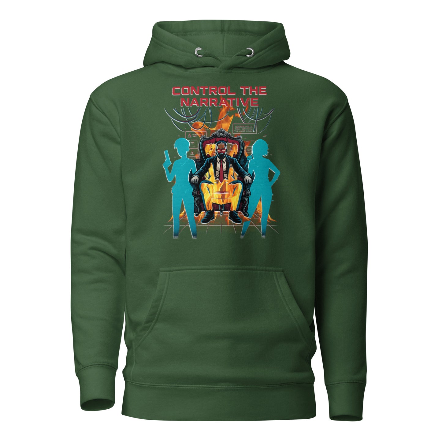 Split Fiction Fire Hoodie – Control the Narrative Edition – fan-made gamer merch by GenioGoods