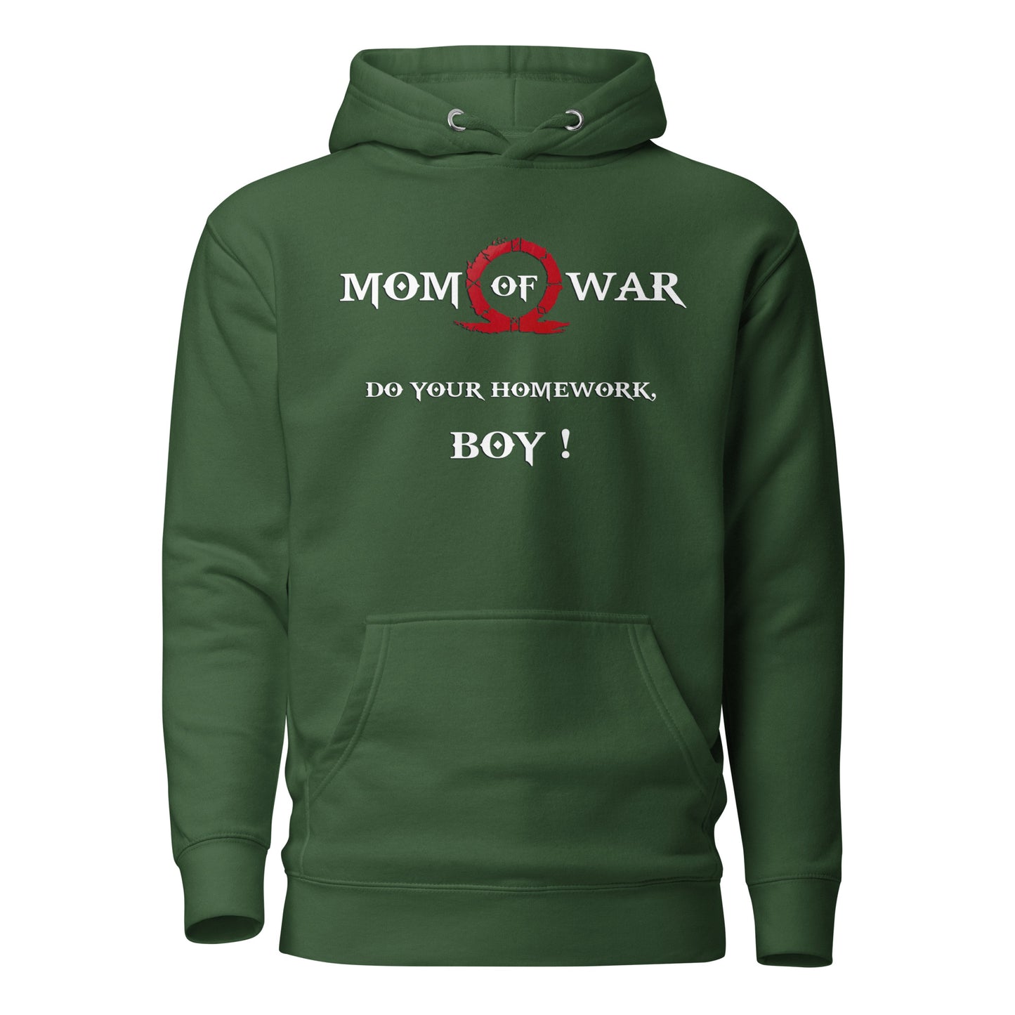 Mom of War Hoodie – Gamer Parody for Legendary Moms – fan-made gamer merch by GenioGoods