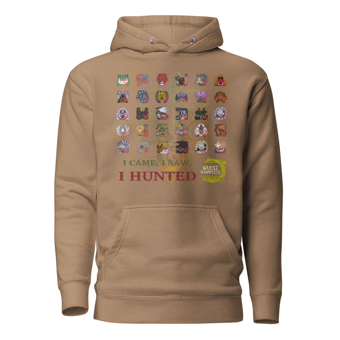 Monster Hunter Wilds Hoodie – Hunting Record Tribute – fan-made gamer merch by GenioGoods