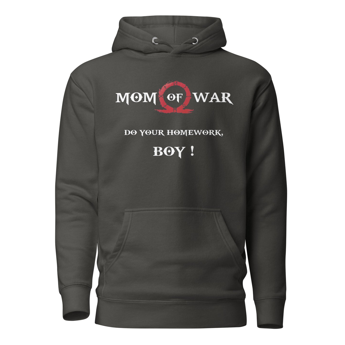 Mom of War Hoodie – Gamer Parody for Legendary Moms – fan-made gamer merch by GenioGoods