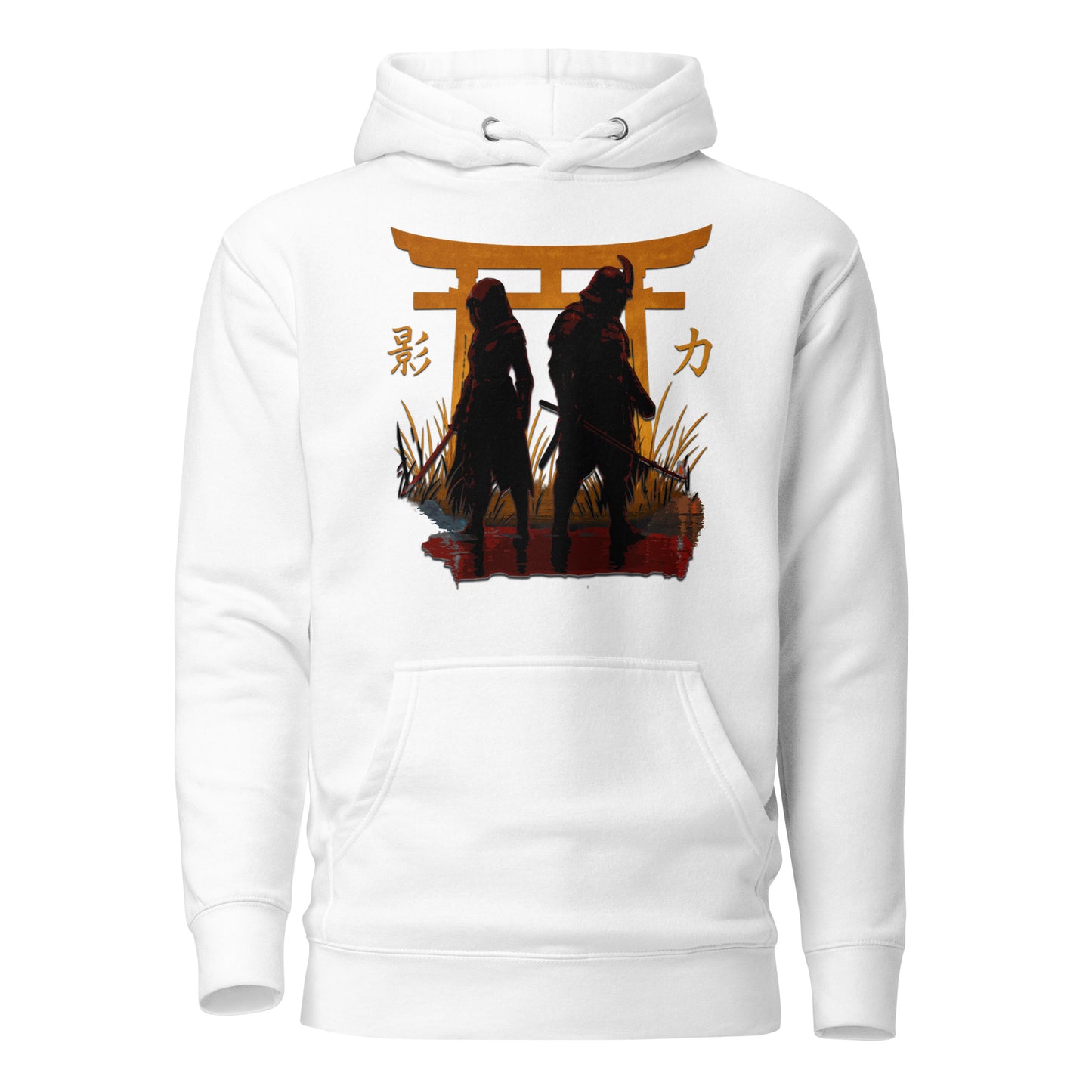 Shadow Balance Hoodie – Samurai x Assassin | AC Shadows – fan-made gamer merch by GenioGoods