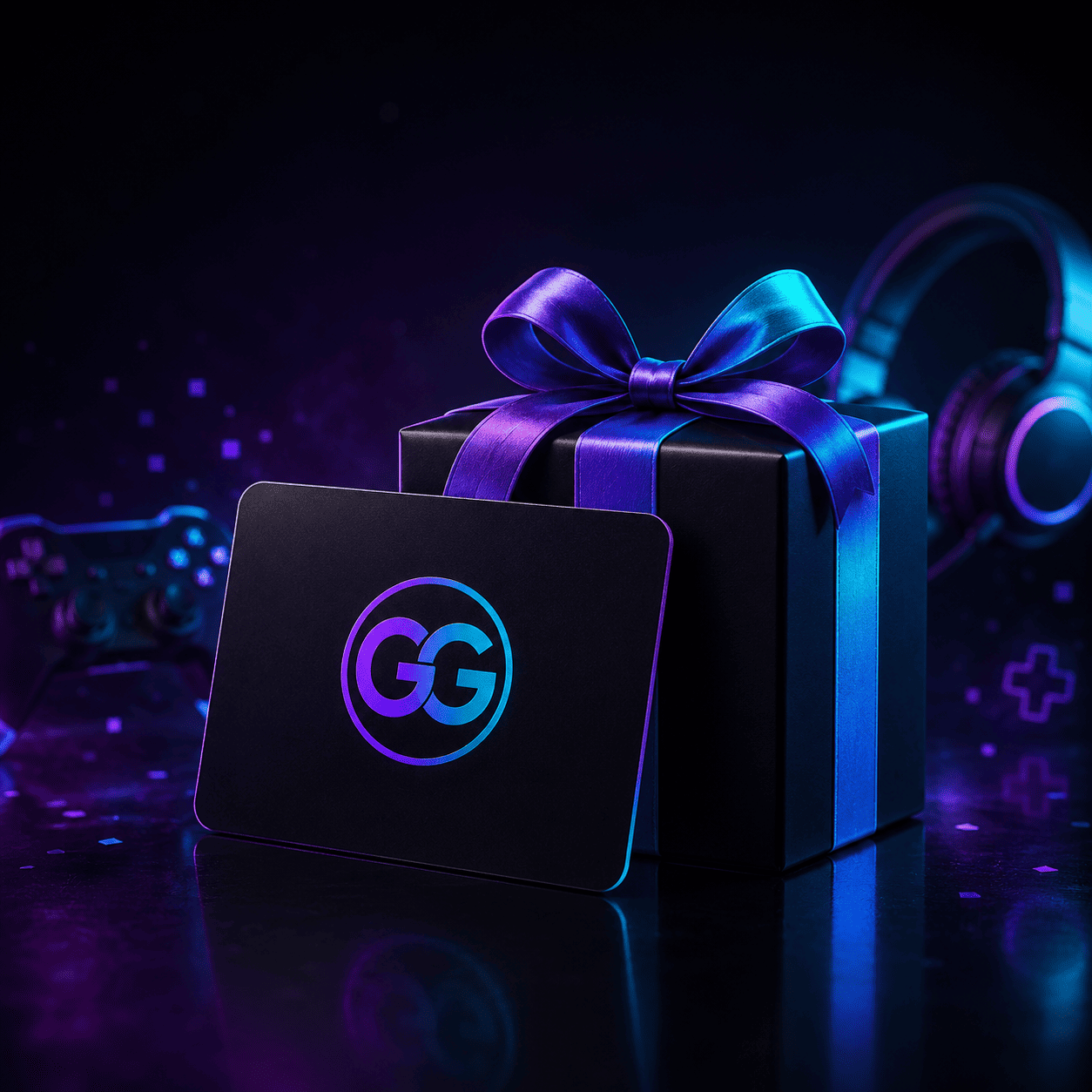 GenioGoods gamer gift card with premium gift box and gaming-inspired digital gift presentation