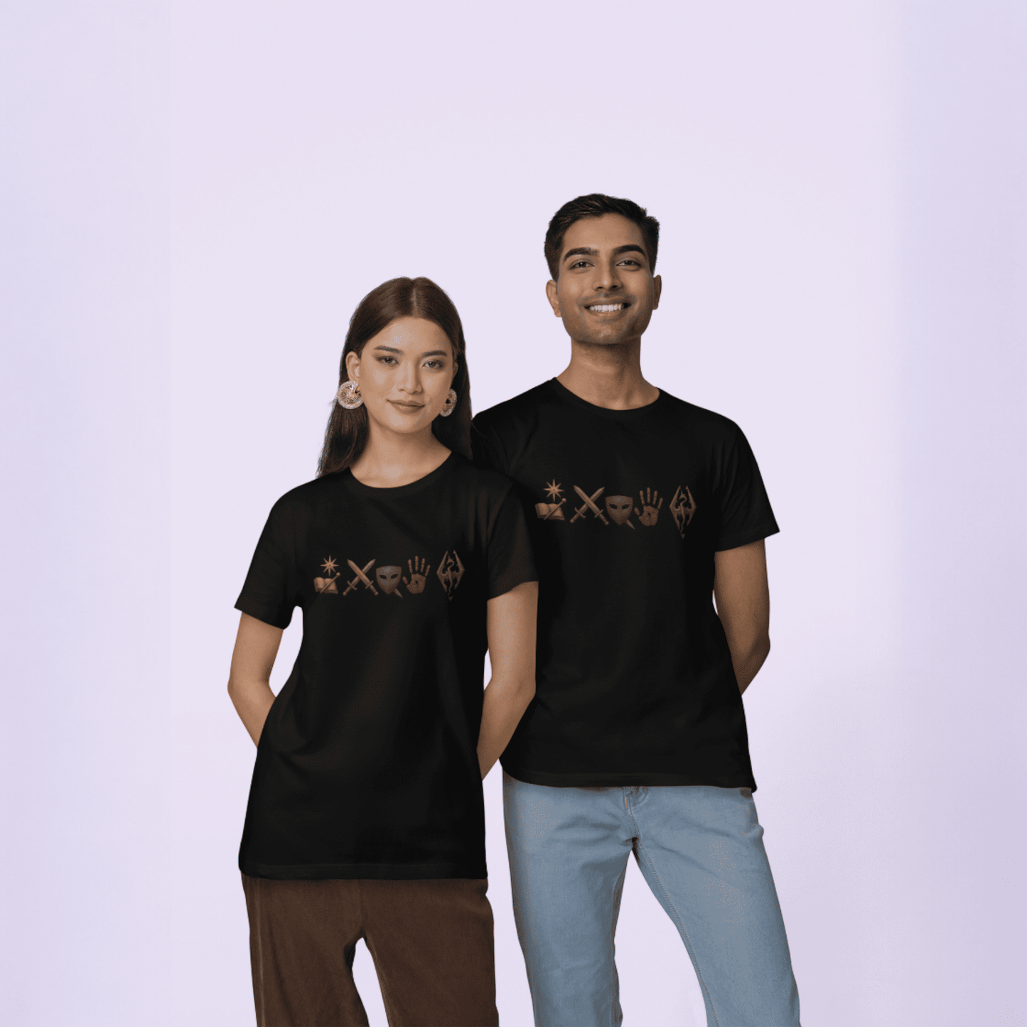 T-shirt de la Guilde des mages d'Oblivion – Motif éventail double face