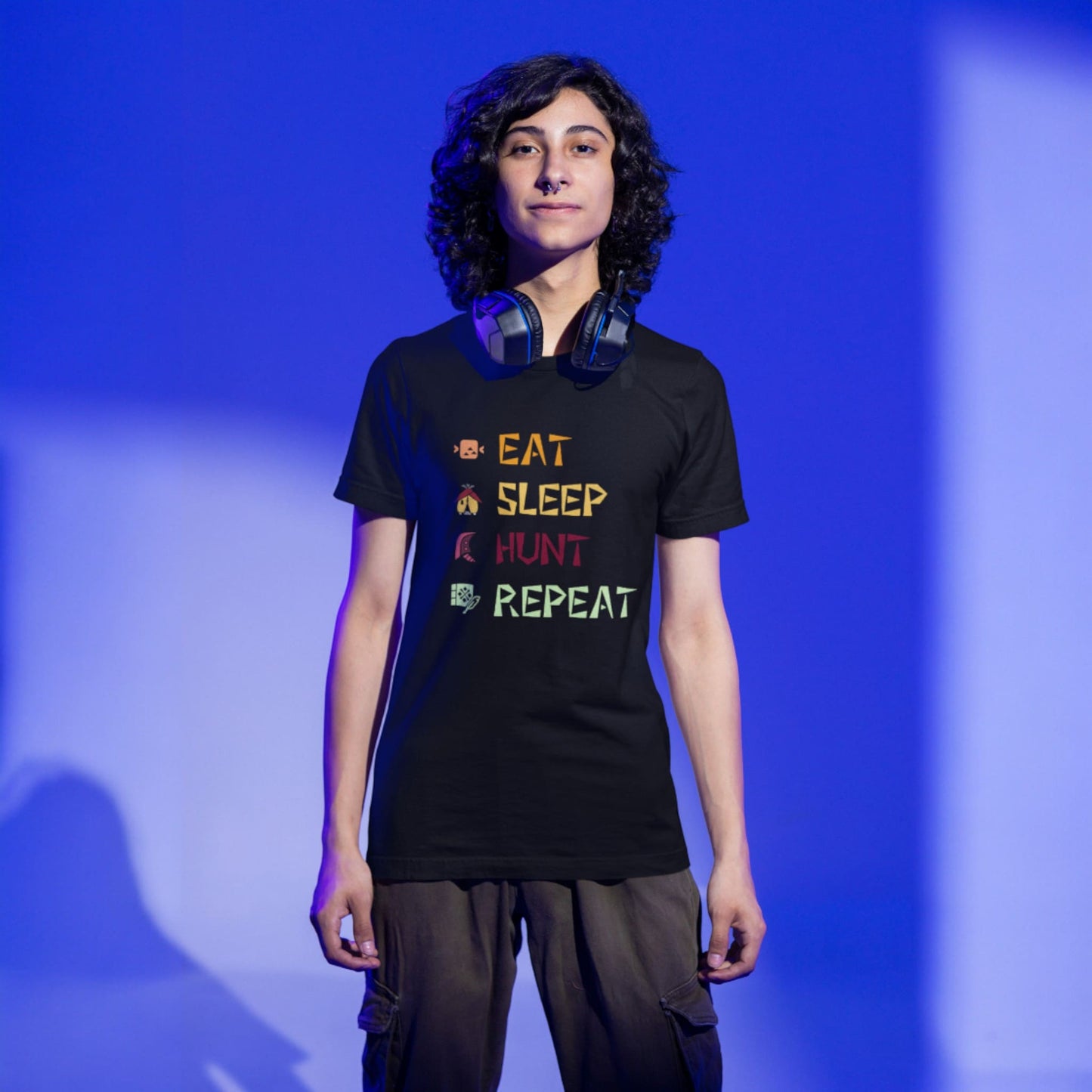 MHWs Eat-Sleep-Hunt-Repeat T-Shirt | Classique unisexe