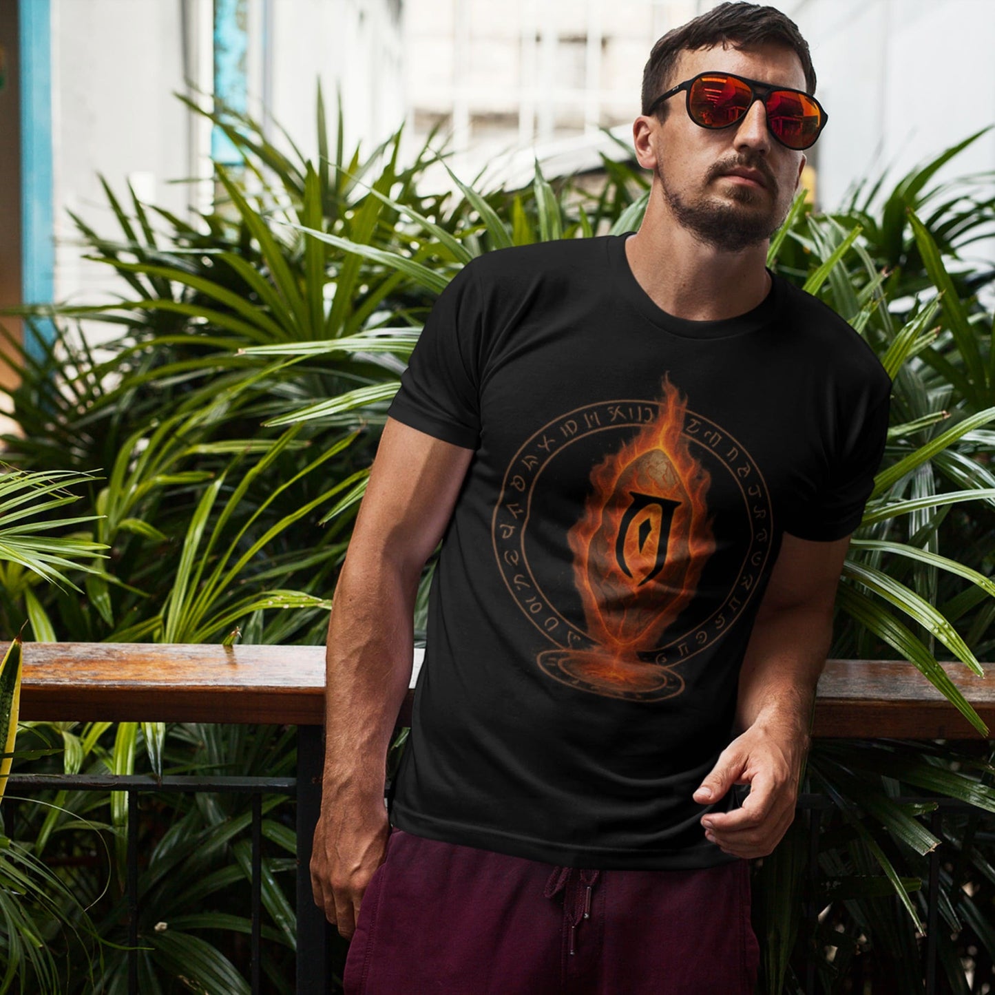 Camiseta Puerta del Olvido: Símbolo Ardiente de Tamriel