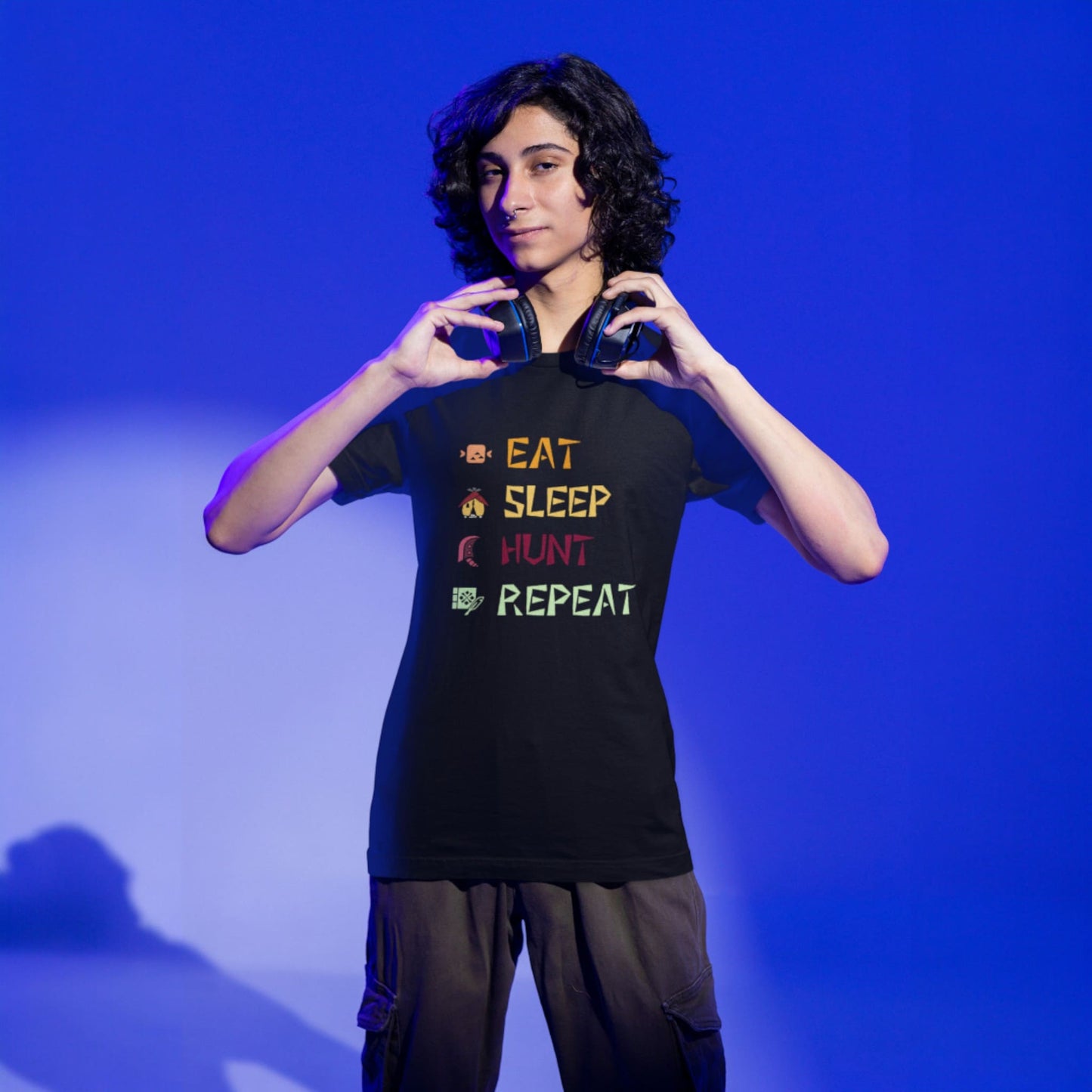 MHWs Eat-Sleep-Hunt-Repeat T-Shirt | Classique unisexe