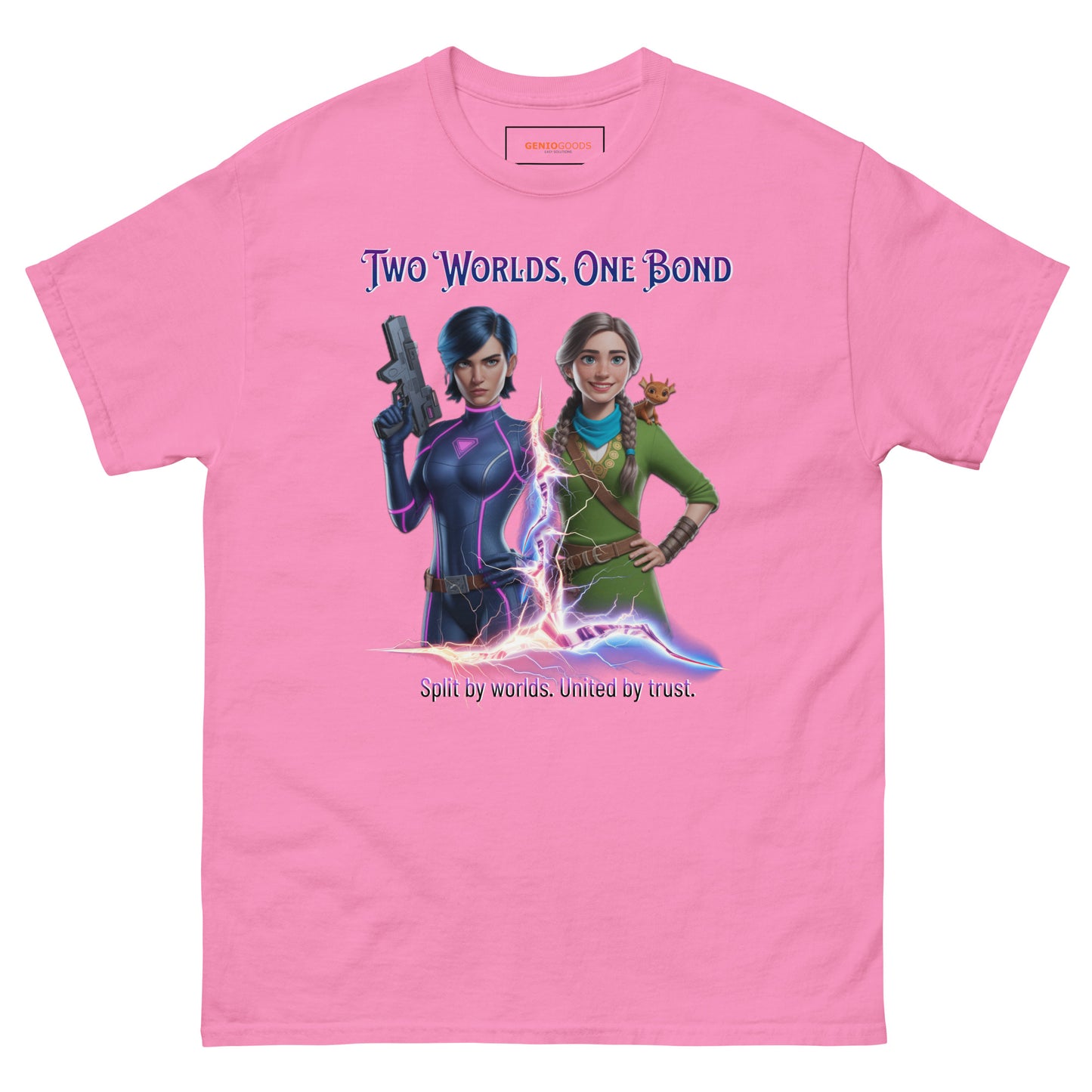 Two Worlds One Bond T-Shirt – Split Fiction Realistic Art
