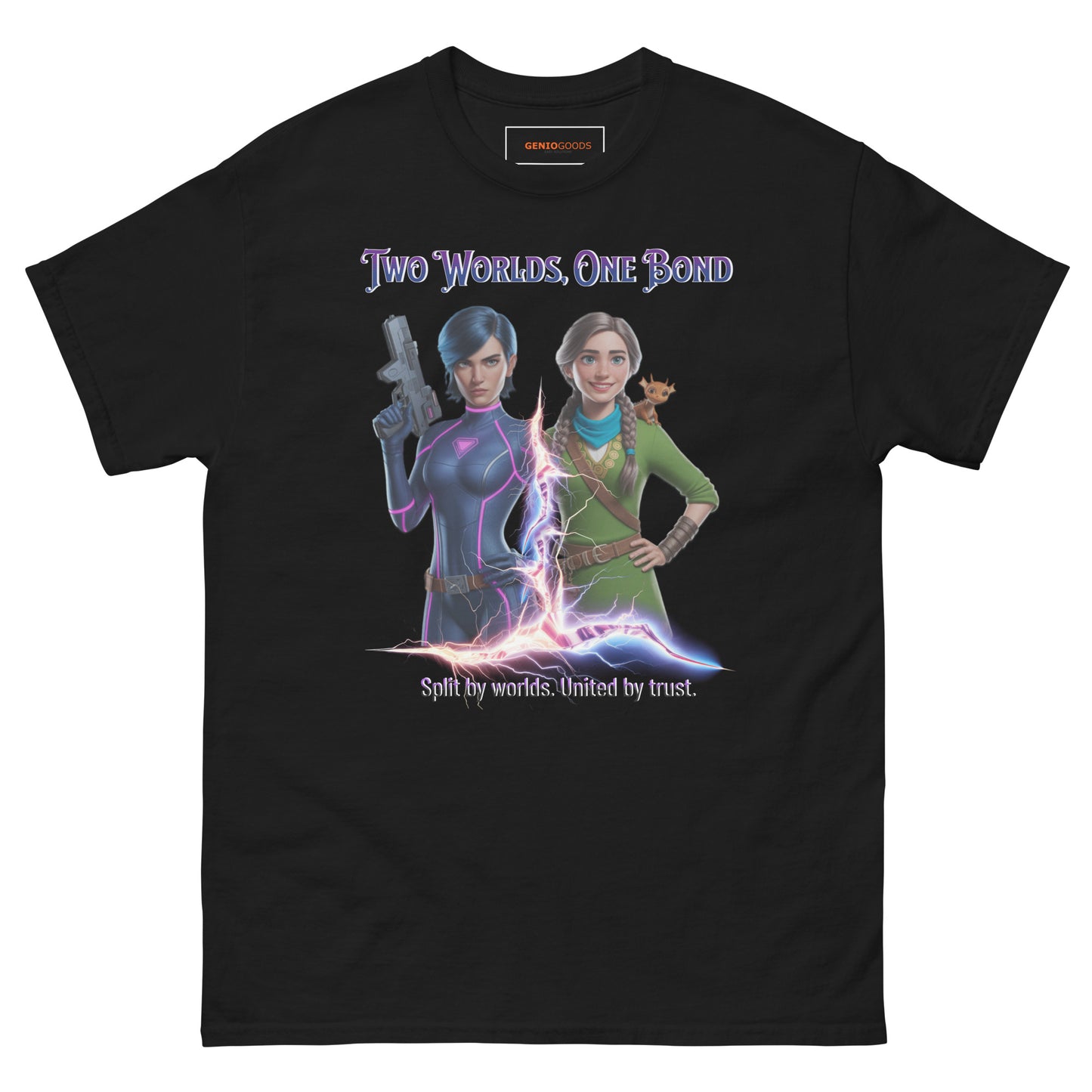 Two Worlds One Bond T-Shirt – Split Fiction Realistic Art