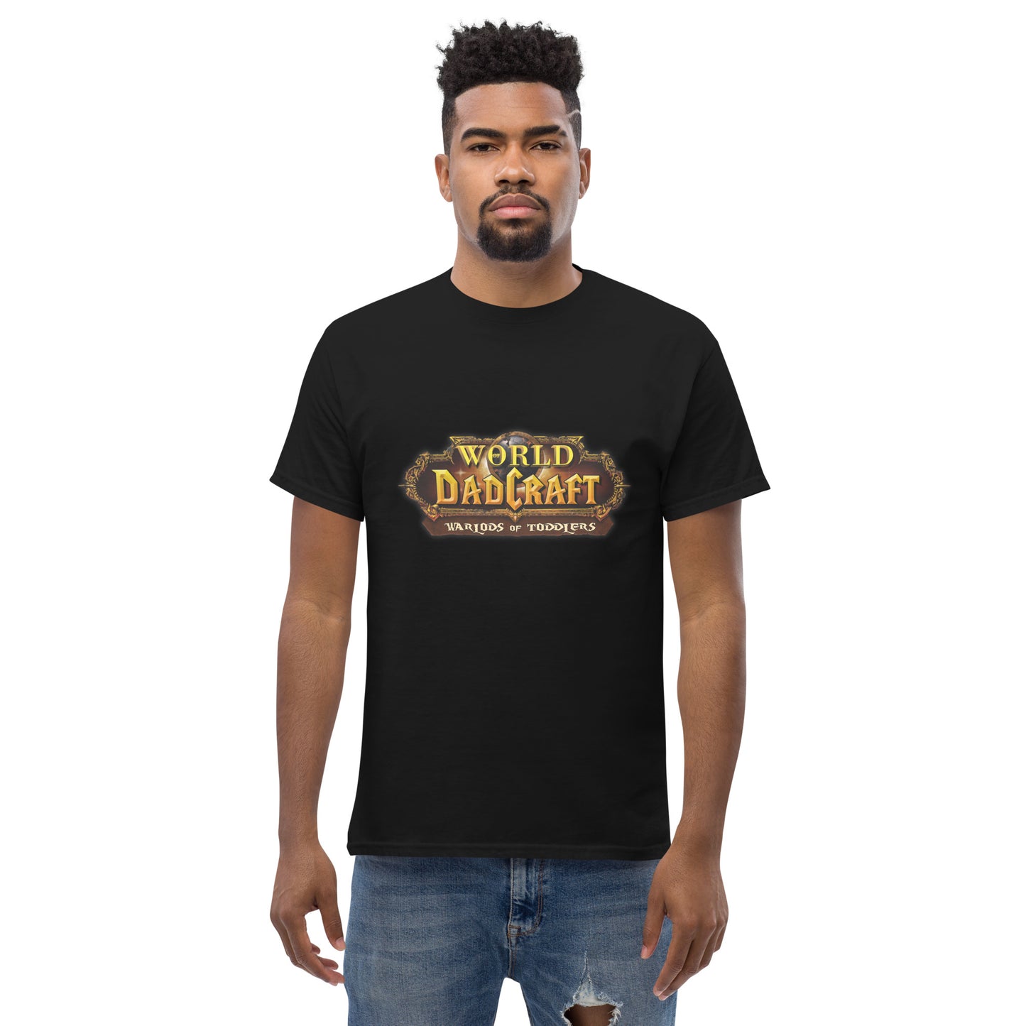 World of Dadcraft T-Shirt – Gamer Dad Parody for Toddlers