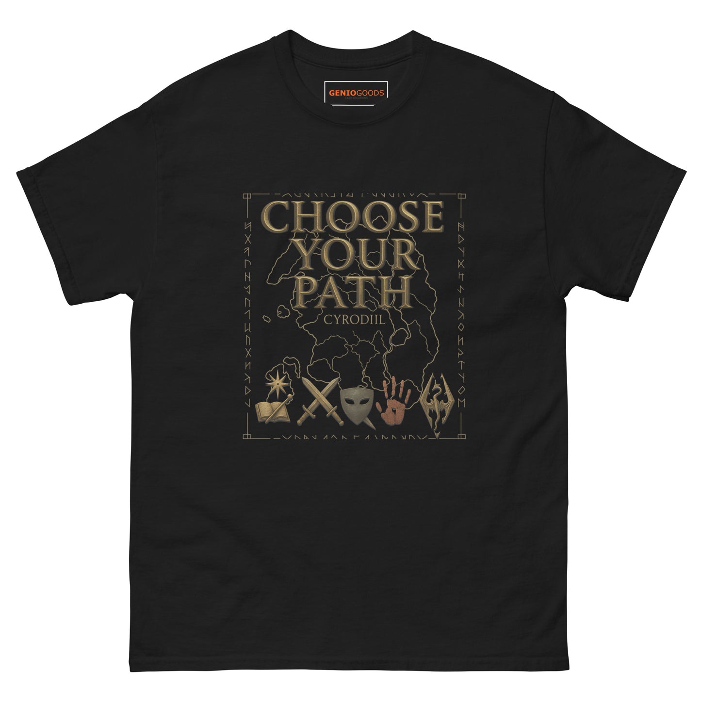 Oblivion Choose Your Path T-Shirt – Cyrodiil Map Design