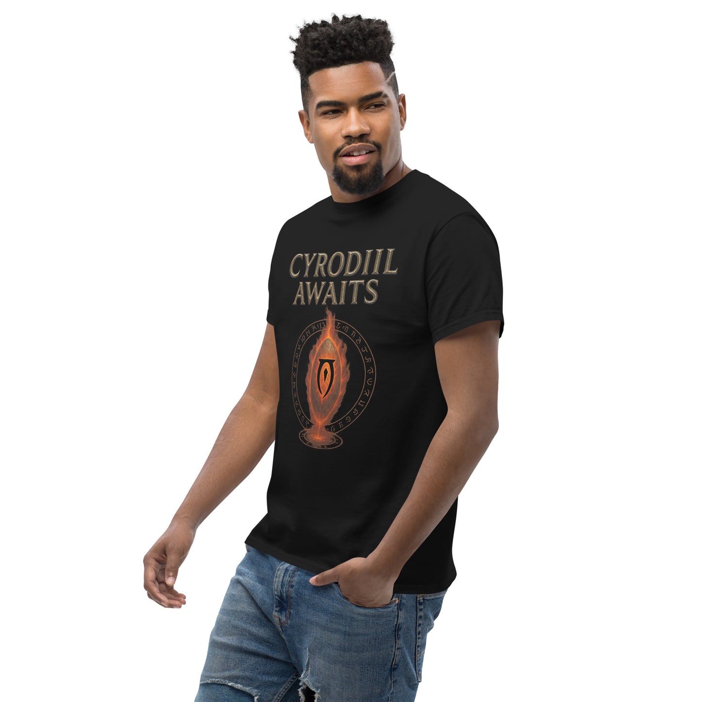 Oblivion Cyrodiil Awaits T-Shirt – Fiery Gate Tribute